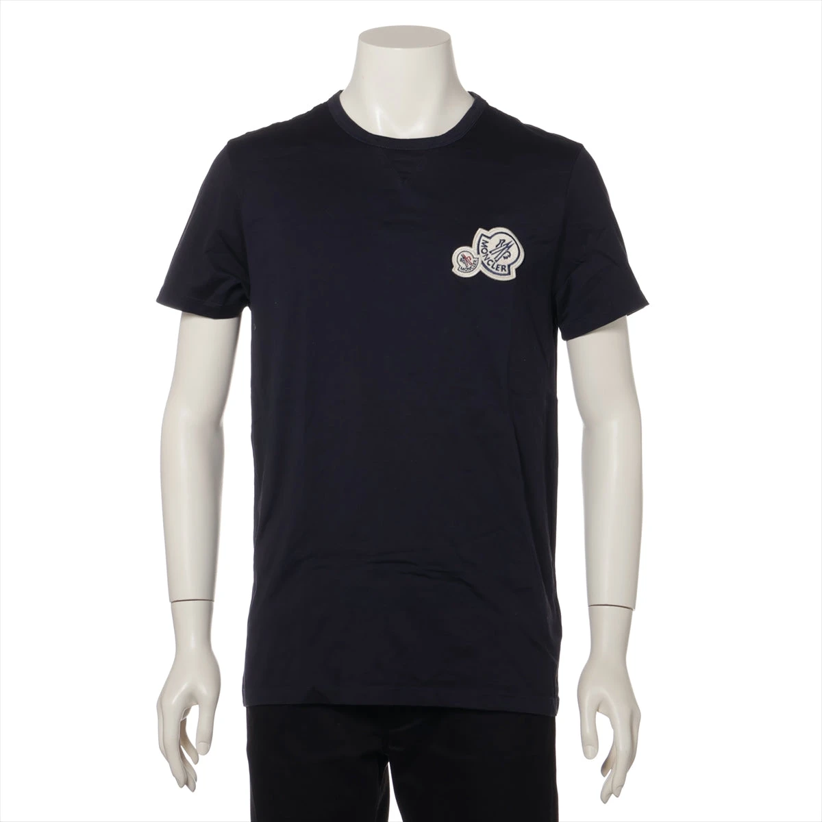 モンクレール 19年 コットン Tシャツ L ネイビー デカロゴ モンクレール 19年 コットン Tシャツ L ネイビー デカロゴ