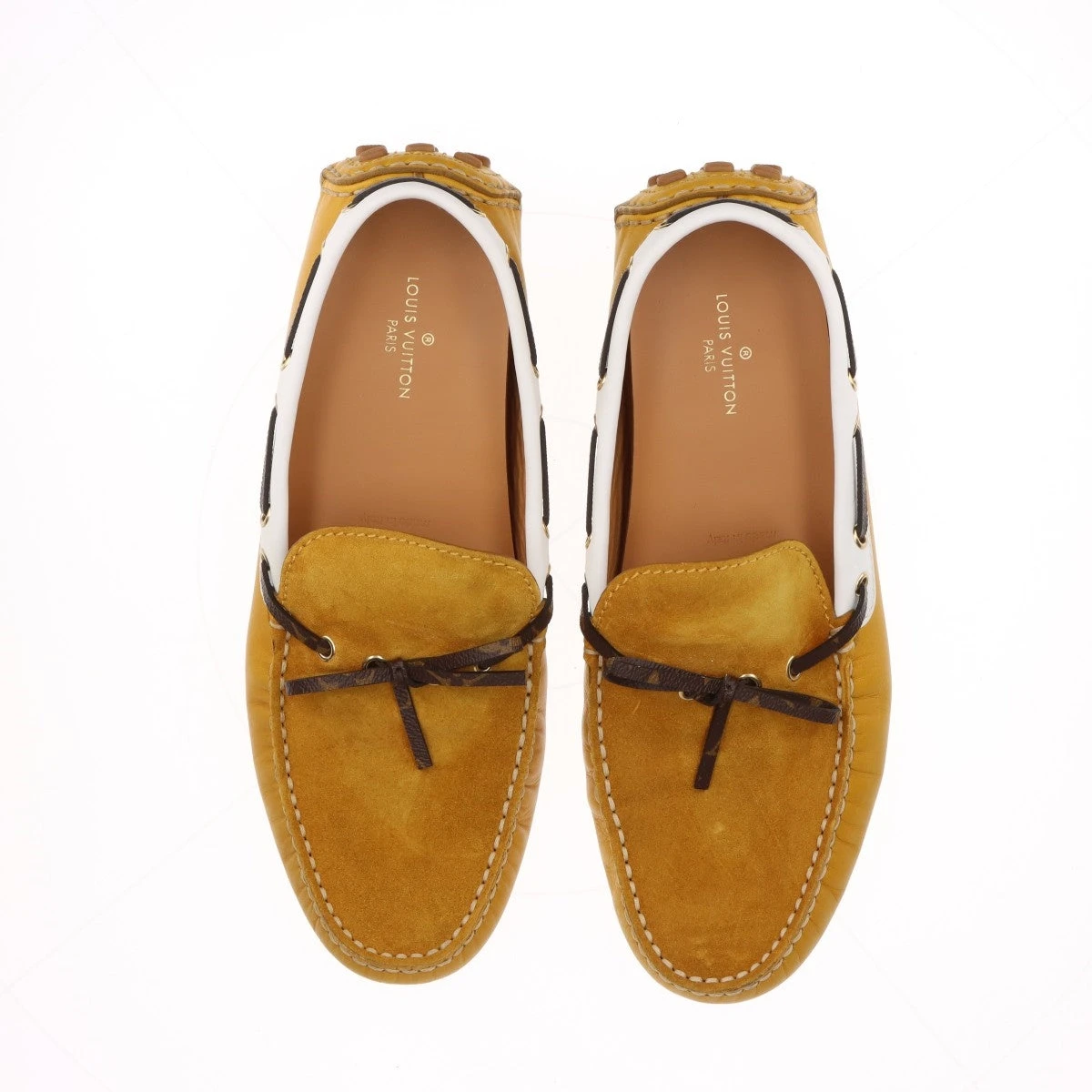 18:LOUIS VUITTON MENS ロゴ スエードドライビングシューズ ルイ