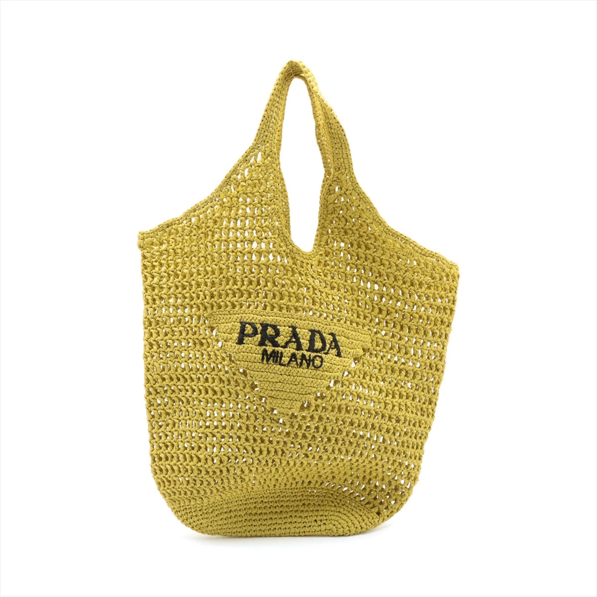 【PRADA】クロシェ トートバッグ グリーン プラダ クロシェ ラフィア トートバッグ グリーン AP089582