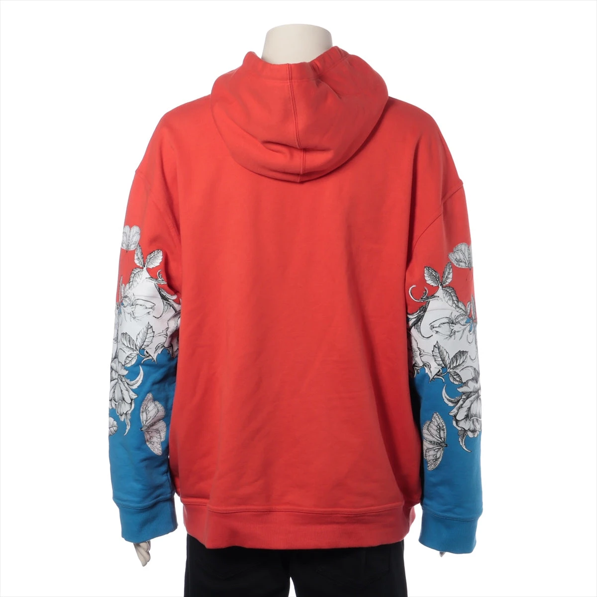ヴァレンティノ コットン パーカー L メンズ レッド×ブルー