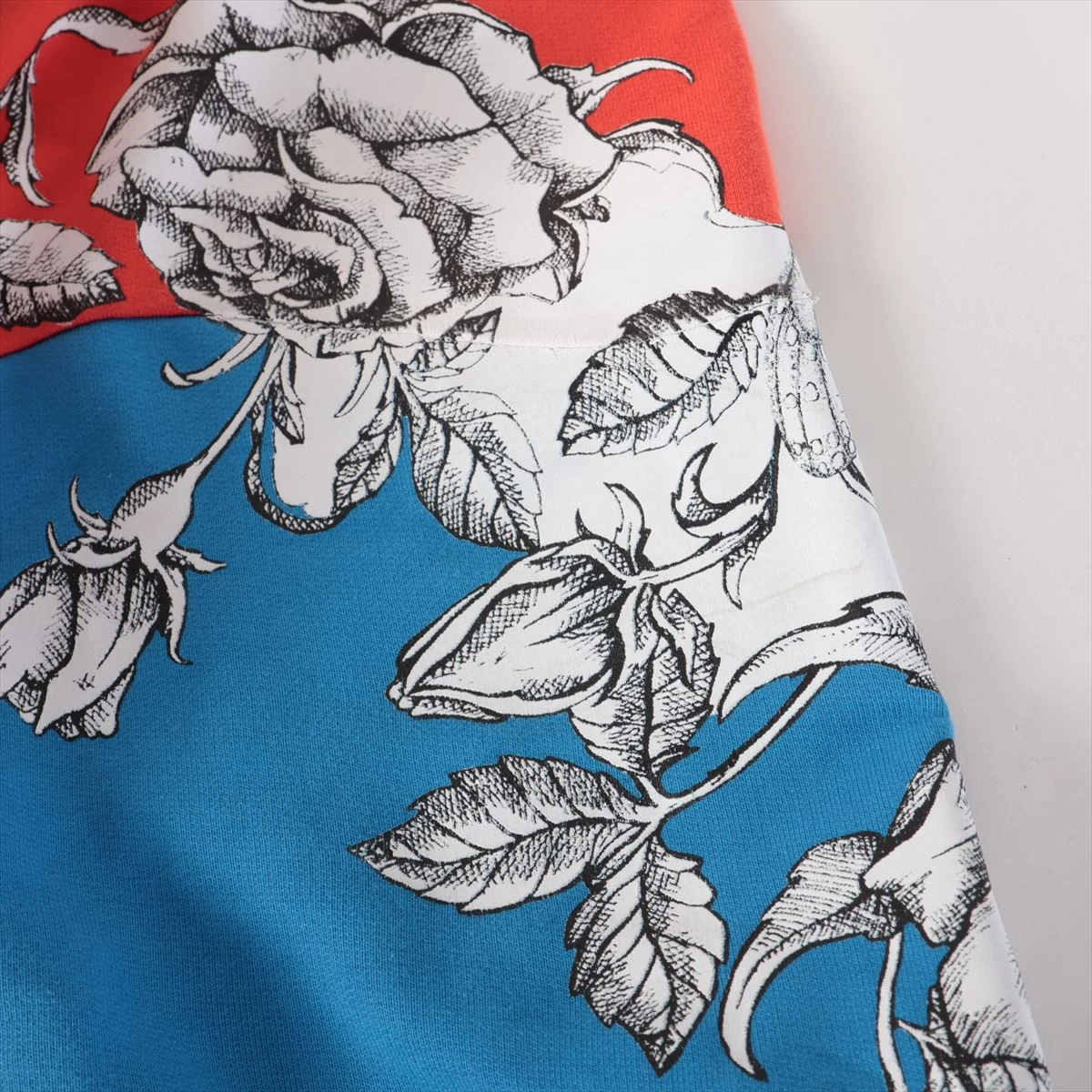 ヴァレンティノ コットン パーカー L メンズ レッド×ブルー