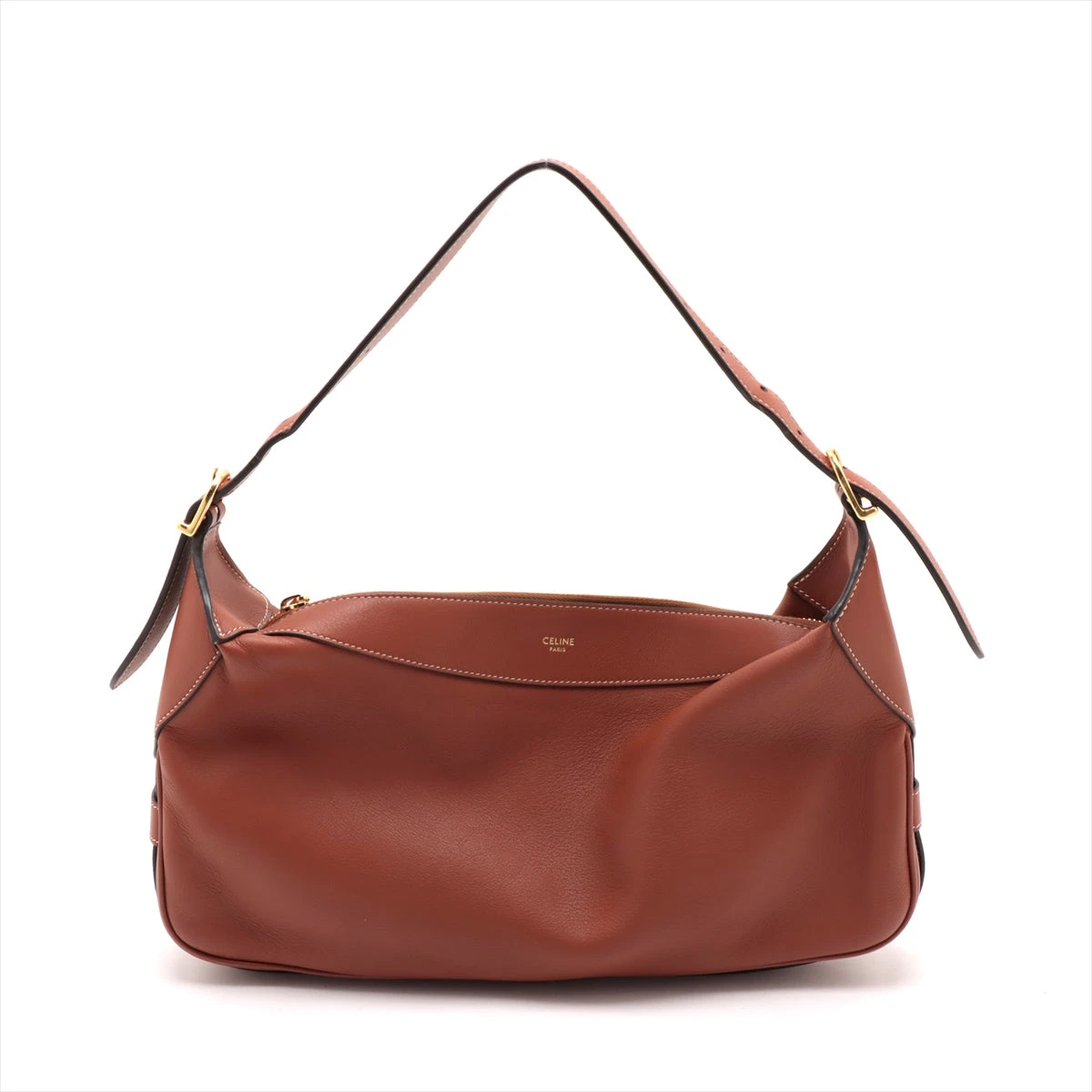 セリーヌ ショルダーバッグ ロミー ミディアム カーフレザー ワンショルダー セリーヌ ミディアム ロミー レザー ワンショルダーバッグ ブラウン