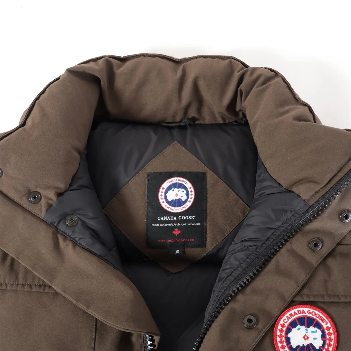 カナダグース HUDSON コットン×ポリエステル×ナイロン ダウンベスト L