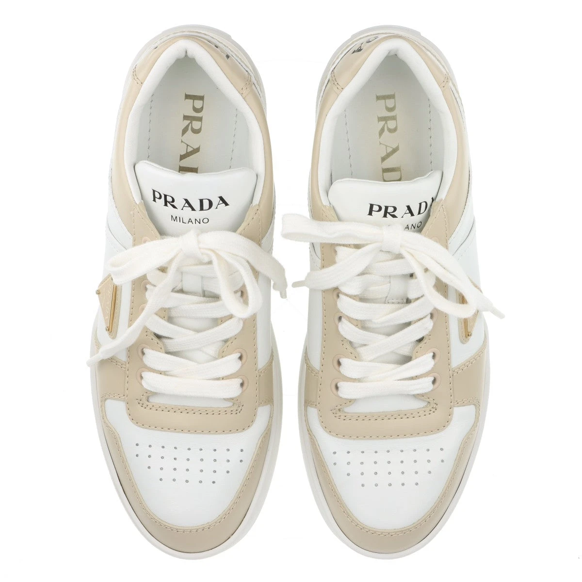 プラダ トライアングルロゴ レザー スニーカー 37.5 レディース