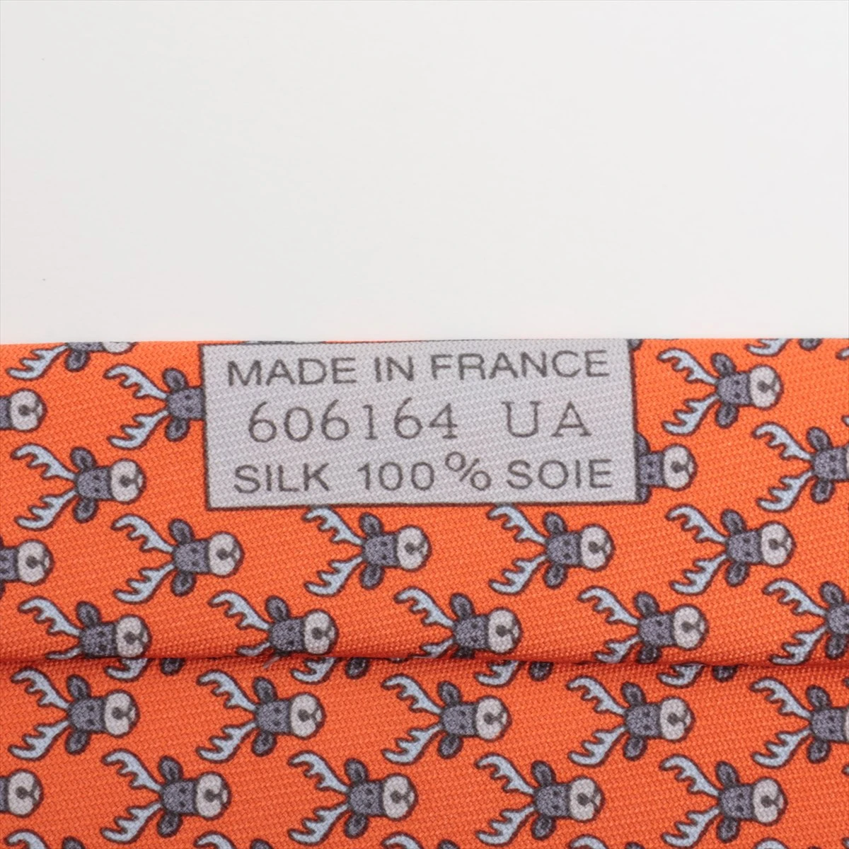エルメス ネクタイ シルク オレンジ A3163249｜中古ブランド品 