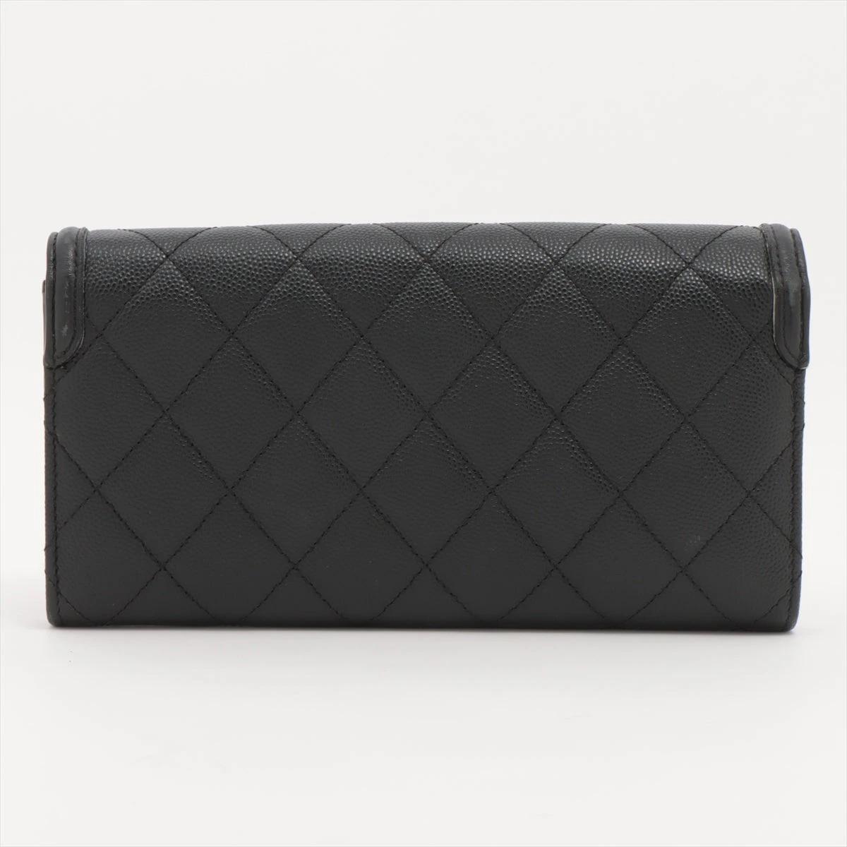 VINTAGE シャネル Filigree 長財布 キャビアスキン ブラック CHANEL シャネル CCフィリグリー 長財布 キャビアスキン