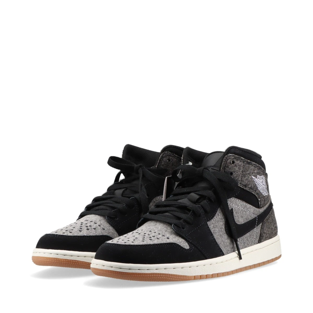Air Jordan 1 Retro ブラック/グレー ハイカット ナイキ AIR JORDAN 1 レザー ハイカットスニーカー 27cm メンズ