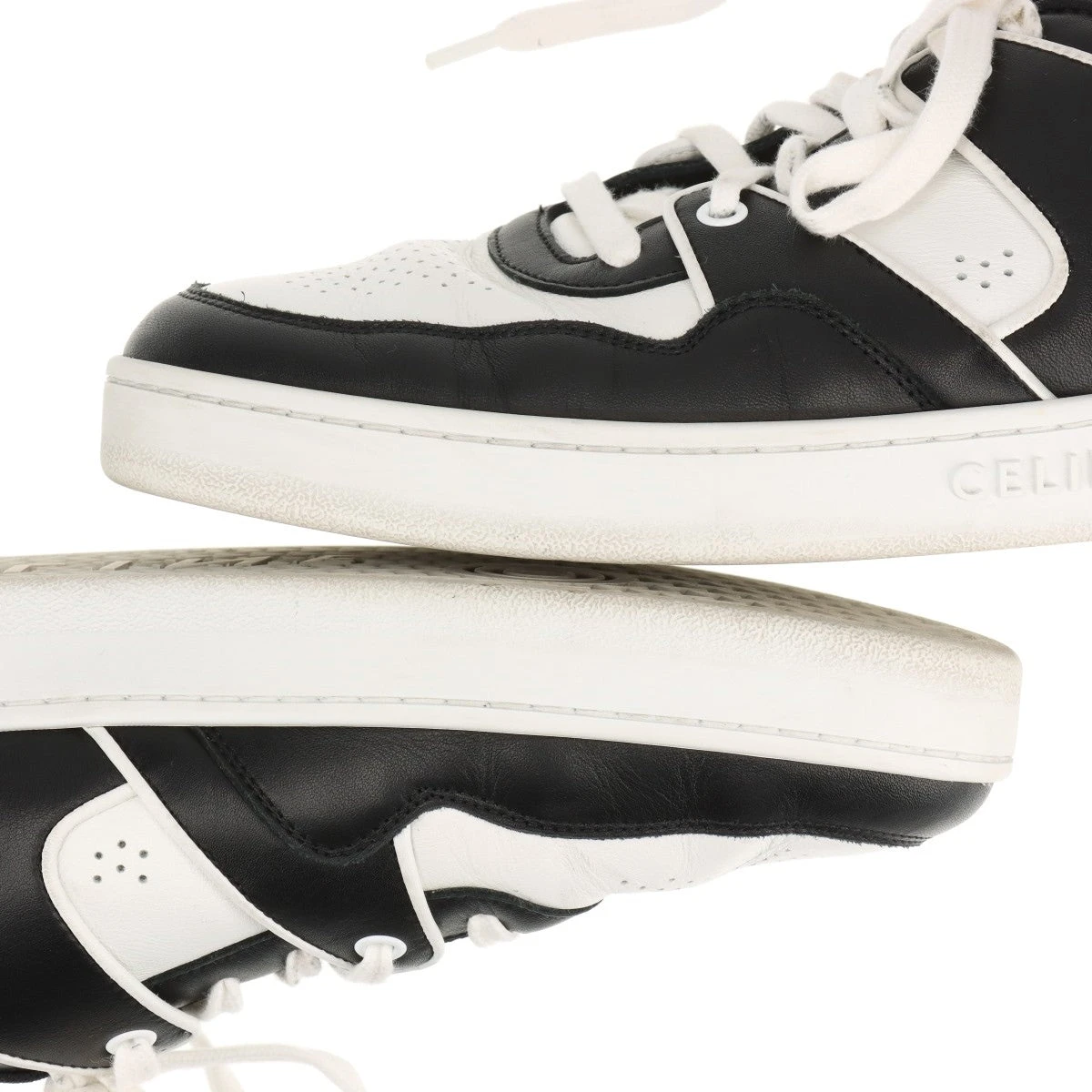CELINE 23AW CT-04 レザースニーカー CELINE TRAINER CT-04 LOW LACE-UP SNEAKER IN CALFSKIN - OPTIC