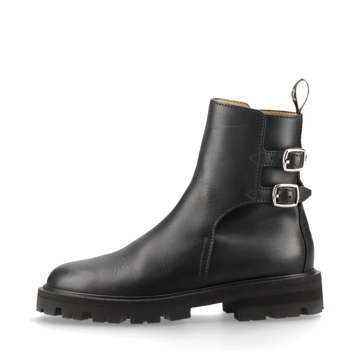 セリーヌ レザー トリオンフ ショートブーツ ブラック