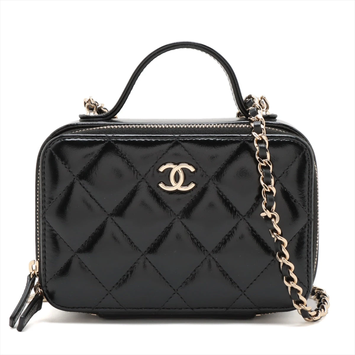 シャネル マトラッセ レザー チェーンショルダーバッグ バニティ