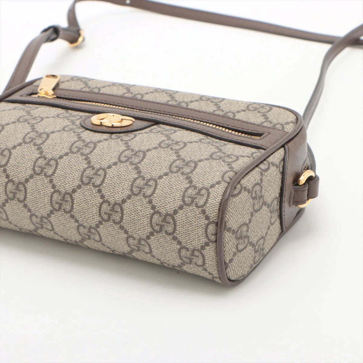 そまりグッチ ショルダーバッグ GGスプリーム 斜めがけ レザー ブラウン GUCCI グッチ GGスプリーム 斜め掛け ショルダーバッグ 336748