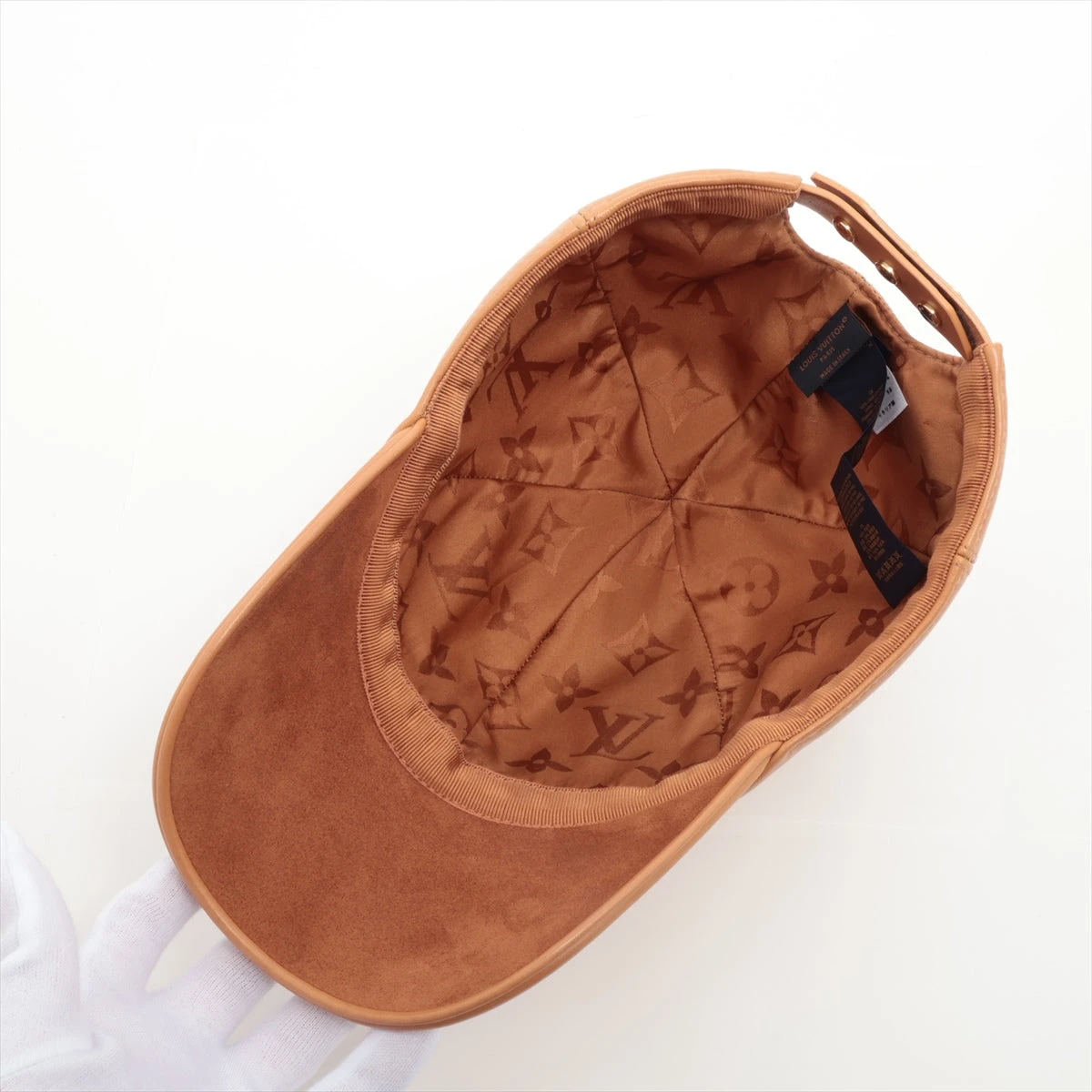 ヴィトン キャップ クルーザー AL3272 キャップ ラムスキン ブラウン