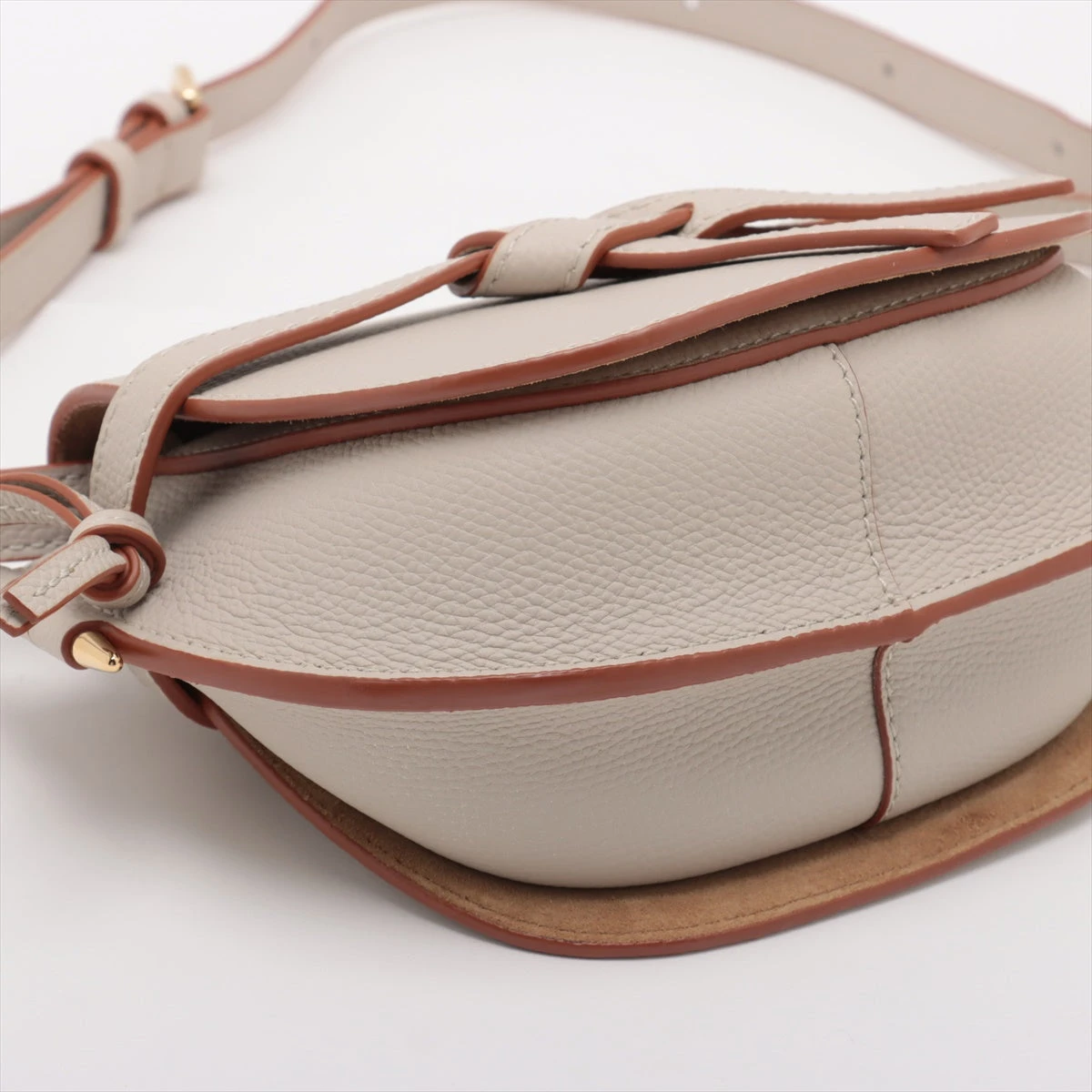 ロエベ ミニゲート レザー ショルダーバッグ ベージュ A3163820