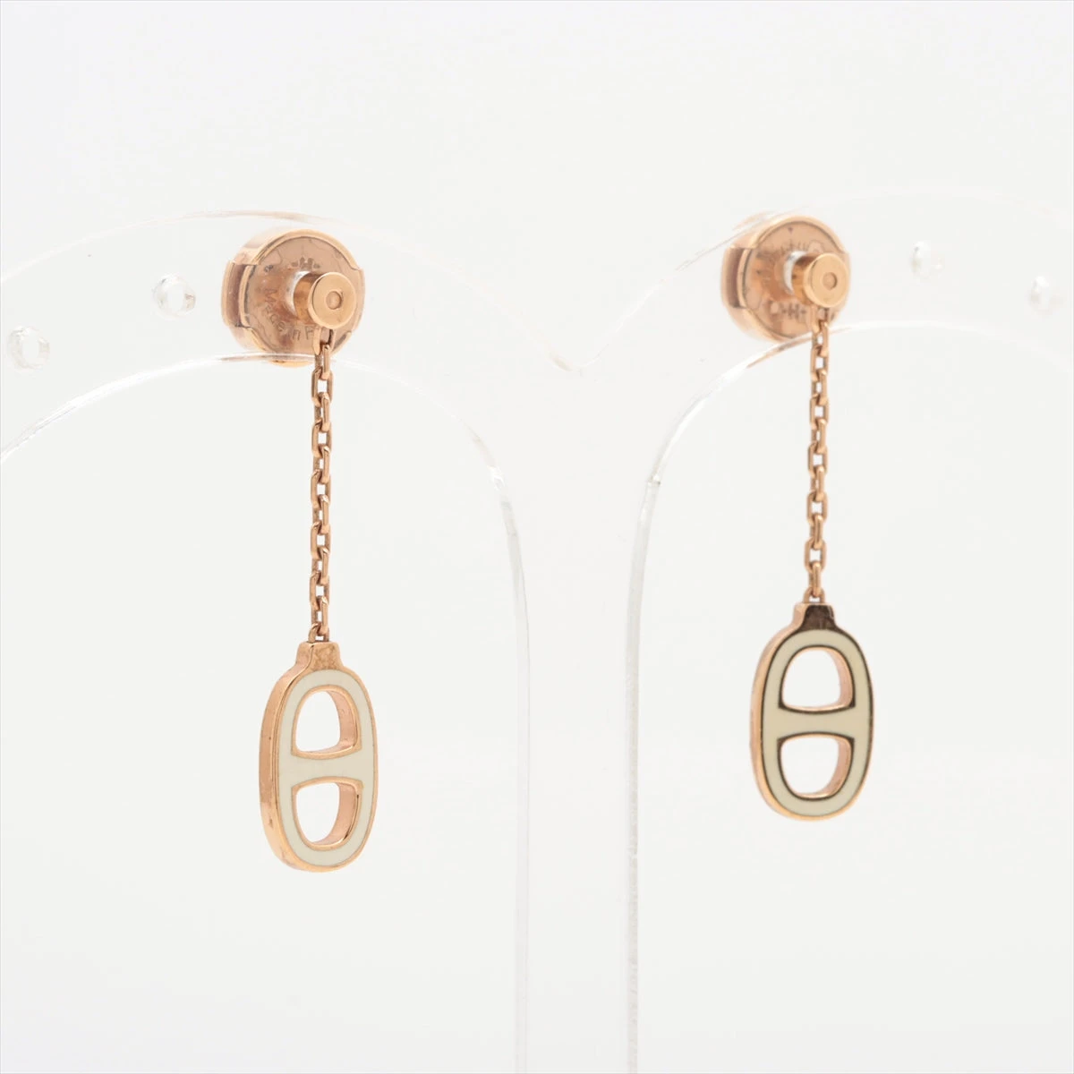 新品未使用　エルメス　シェーヌダンクル　ローズゴールド　ピアス HERMES - エルメス 国内定価965,800円 ピアス ”シェーヌダンクル
