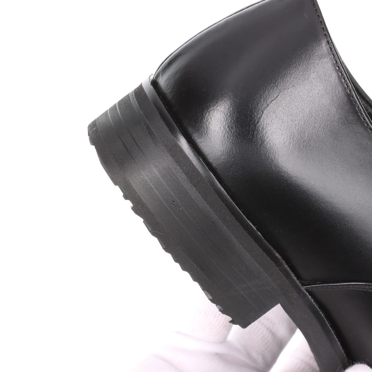 三陽山長 レザー レザーシューズ 8 メンズ ブラック 07402-035