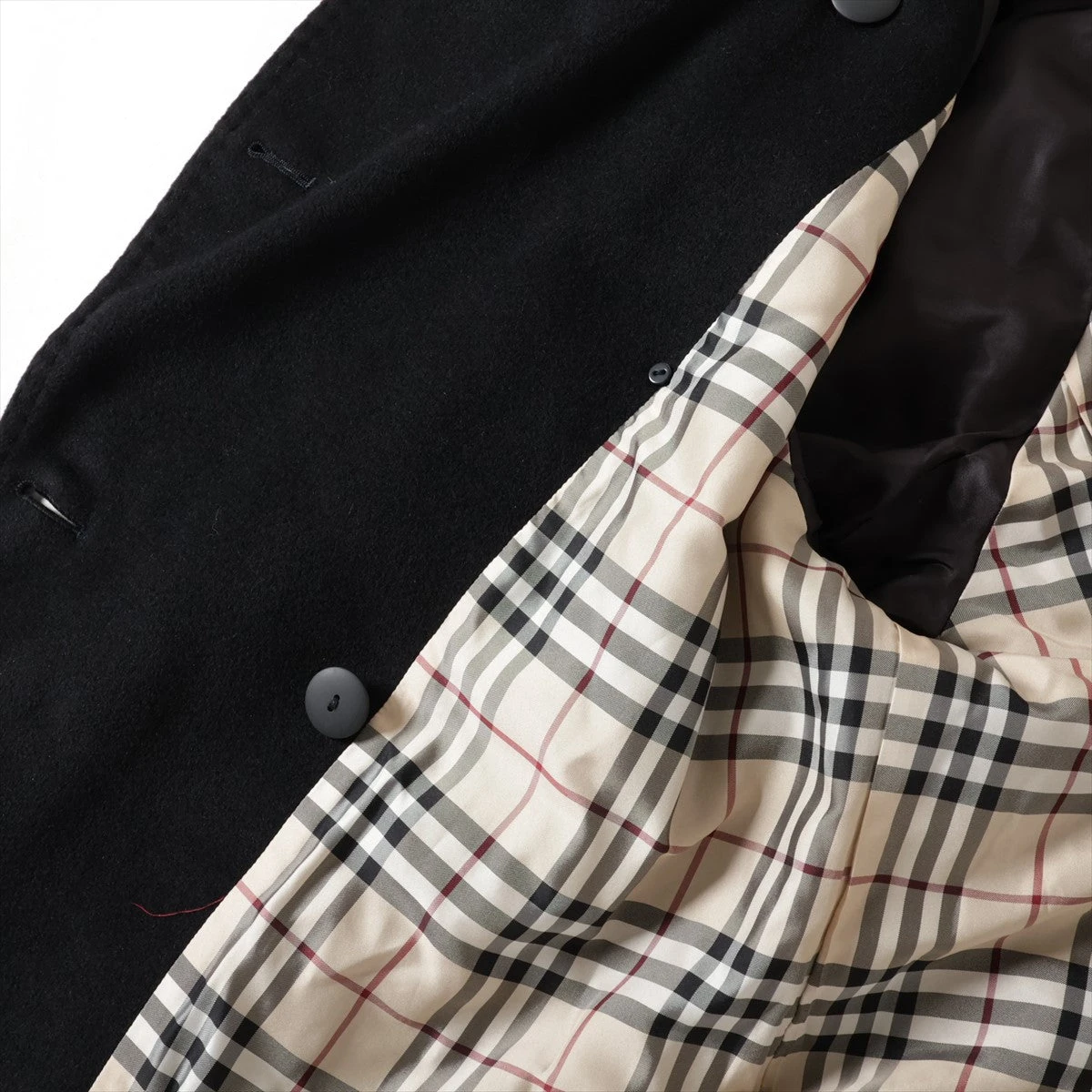 美品】バーバリー ロンドン ウール ロングコート アンゴラ 黒