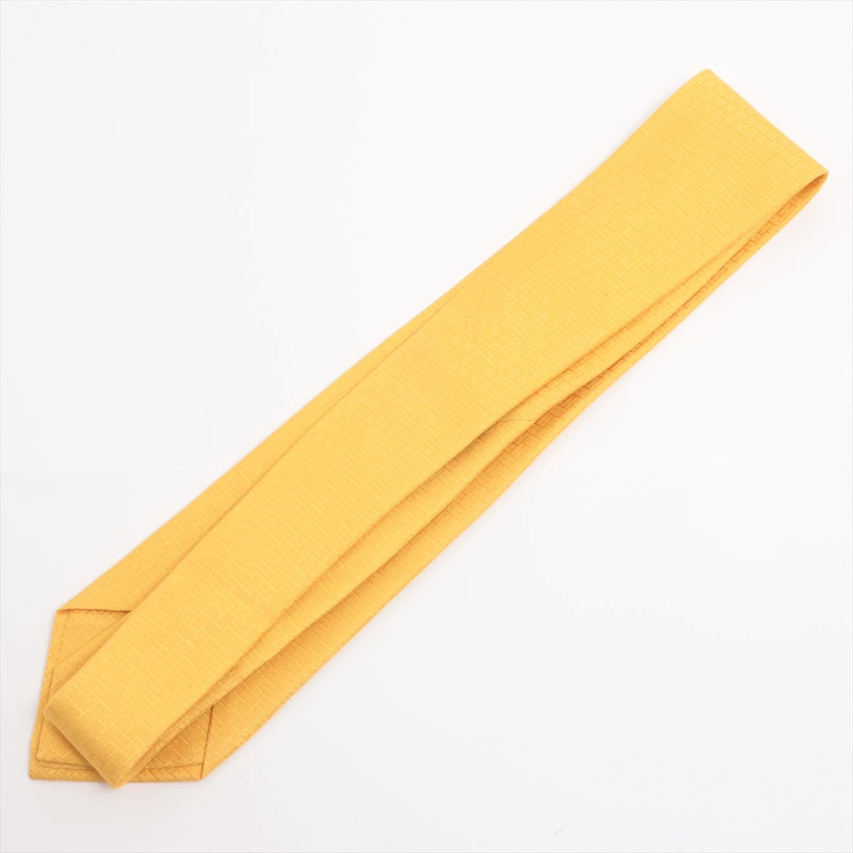 未使用 HERMES エルメス 高級 シルクネクタイ Hロゴ イエロー エルメス Hロゴ ネクタイ シルク イエロー A3161634|中古