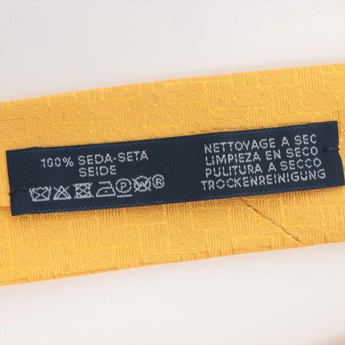 エルメス ネクタイ シルク H織 H刺繍 ロゴグラム ファソネ イエロー h036321tl3-01.jpg