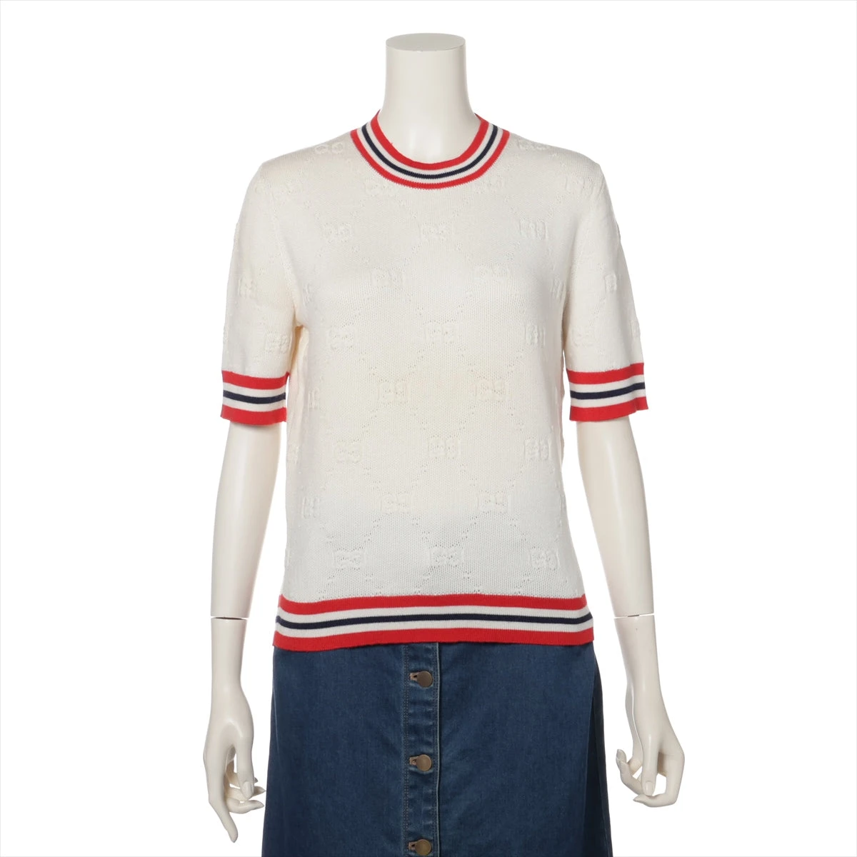 新品未使用 GUCCI 半袖 ニット 白 グッチ L 楽天市場】グッチ Gucci（カラーホワイト）（セーター｜ニット