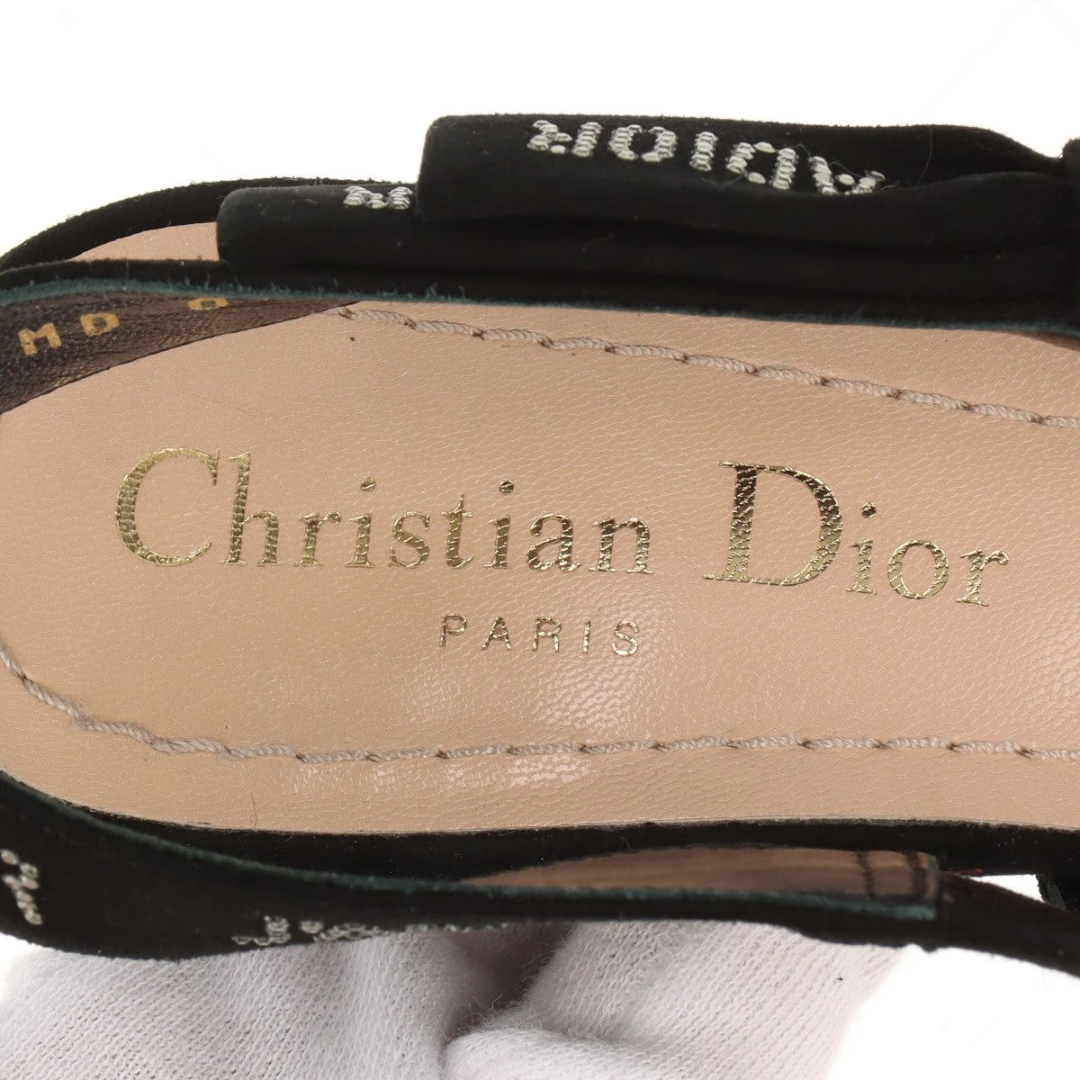 Dior クリスチャンディオール メッシュストラップパンプス 35