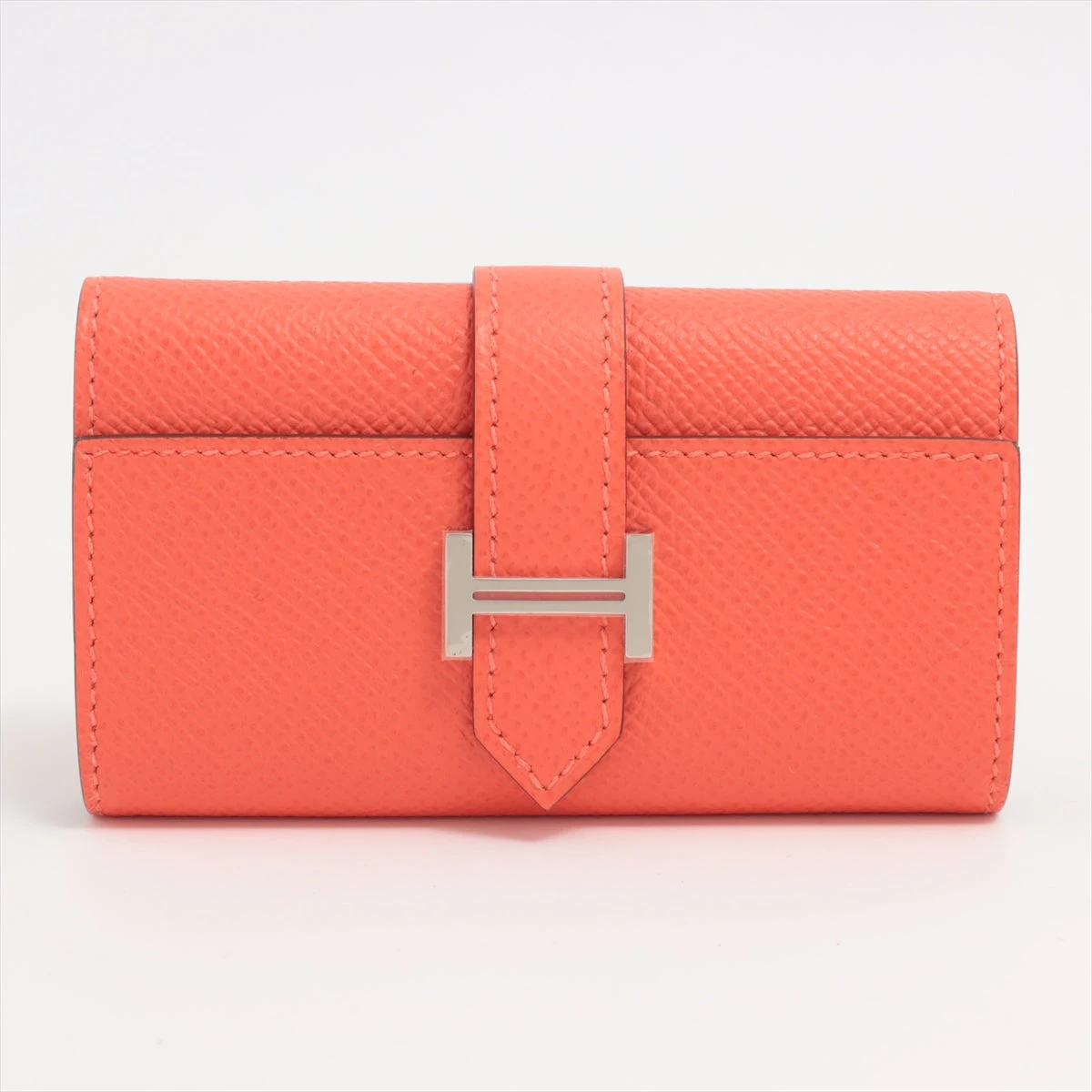 24新作 エルメス ベアン キーケース エルメス HERMES ベアンキーケース □P刻 ブルーラン シルバー
