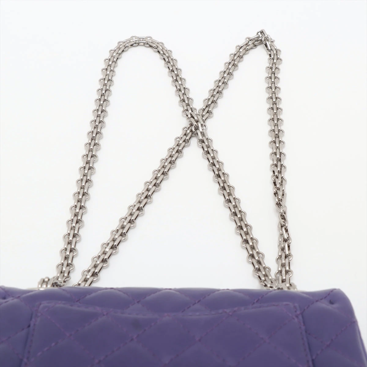 CHANEL 2.55 マトラッセ ラムスキン コンパクト 三つ折り財布