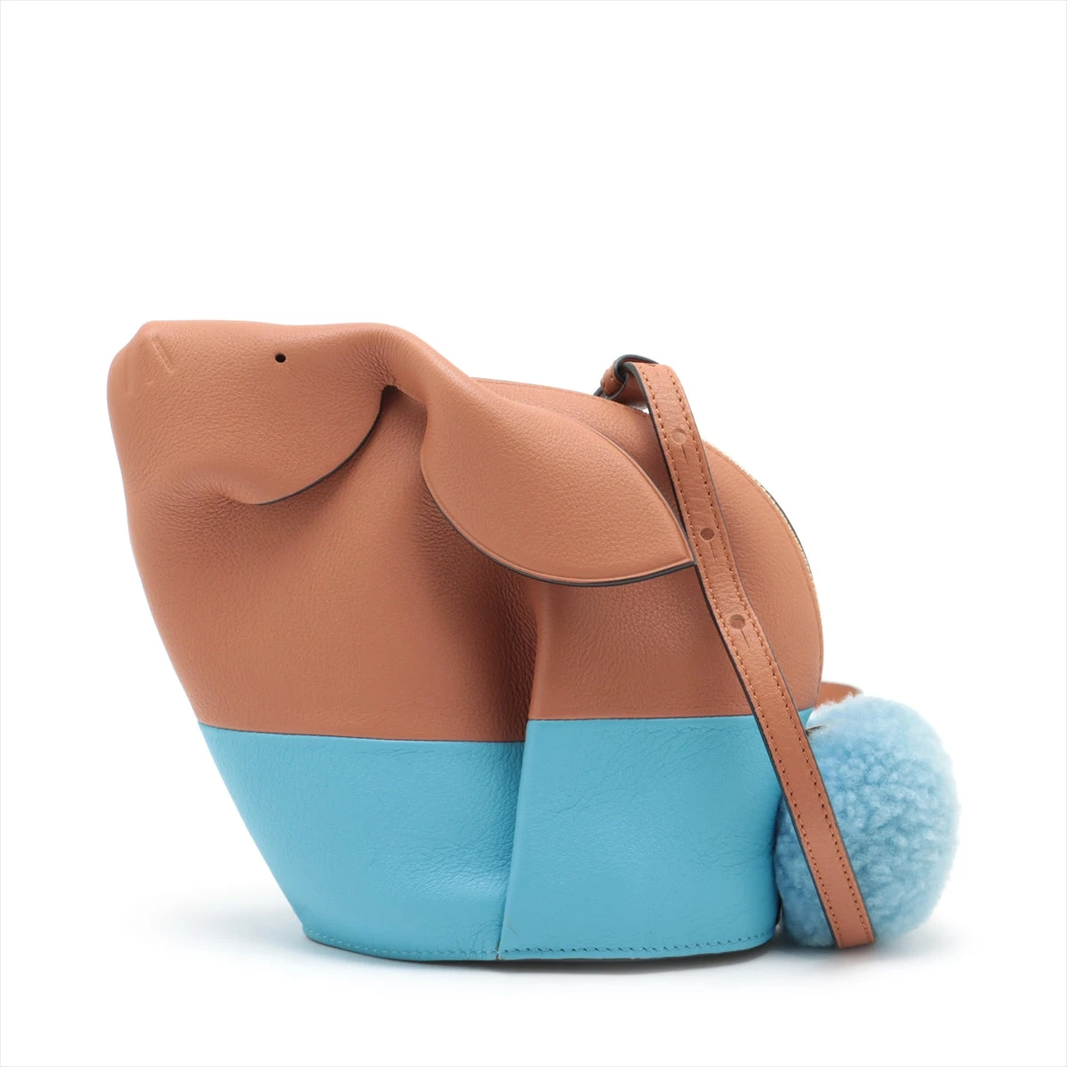 ロエベ バニー ブラウン ショルダーバニーミニ レザー ショルダーバッグ