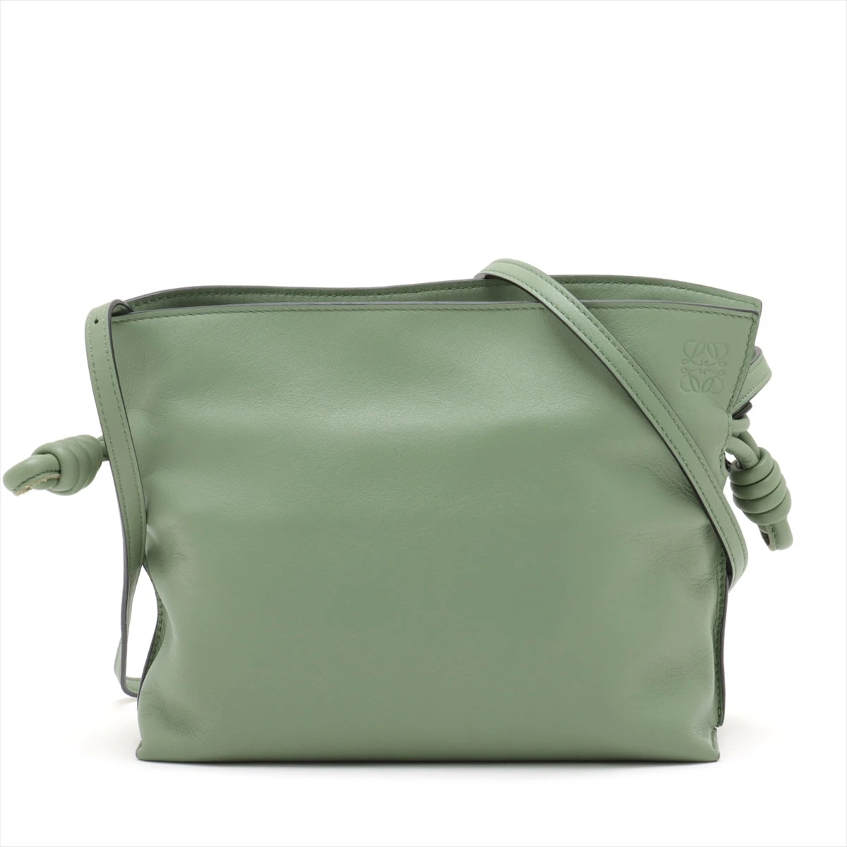 ロエベ フラメンコ レザー ショルダーバッグ グリーン A3170007｜中古