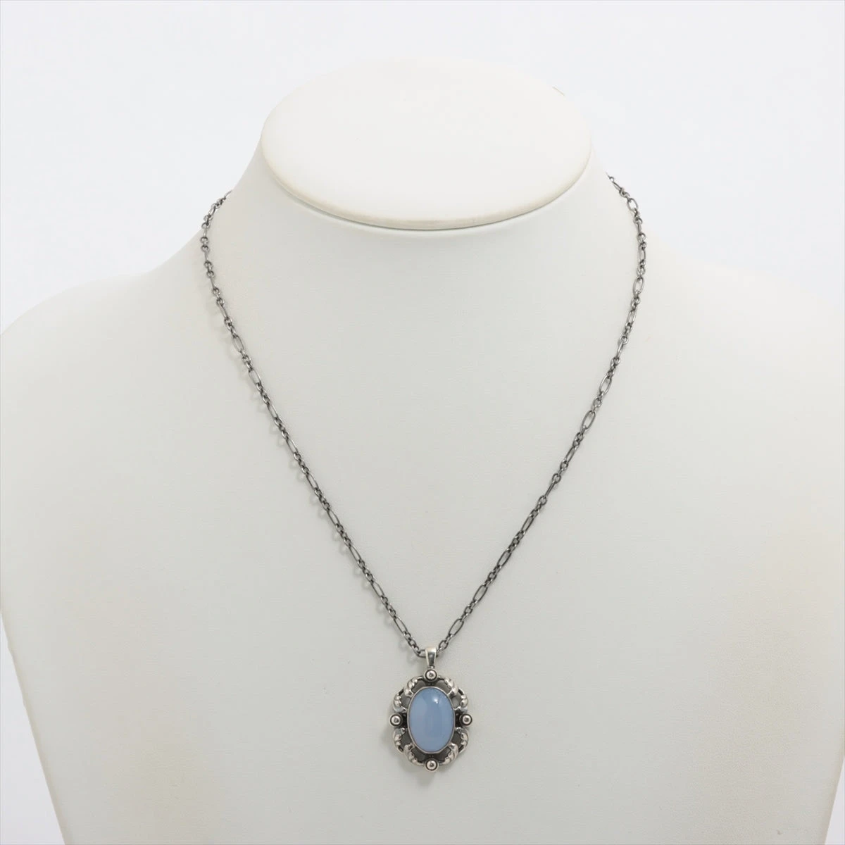 ジョージジェンセン イヤー ネックレス 925 11.9g 2018 ブルー