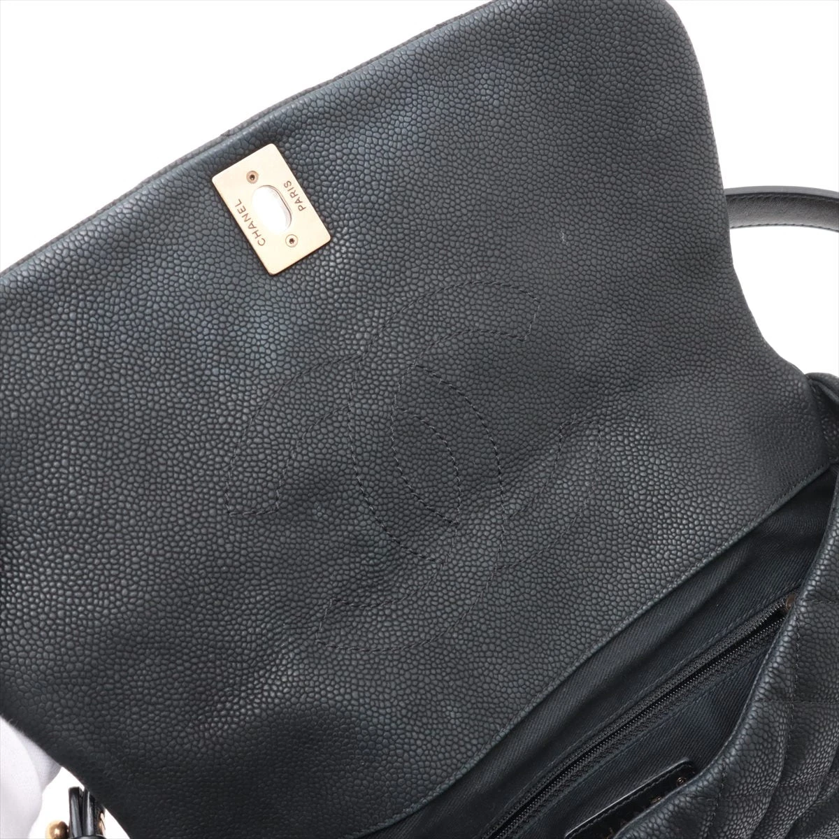 シャネル カーフィアスキン ココマーク 2wayバッグ シャネル カーフィアスキン ココマーク 2wayトートバッグ 黒金具