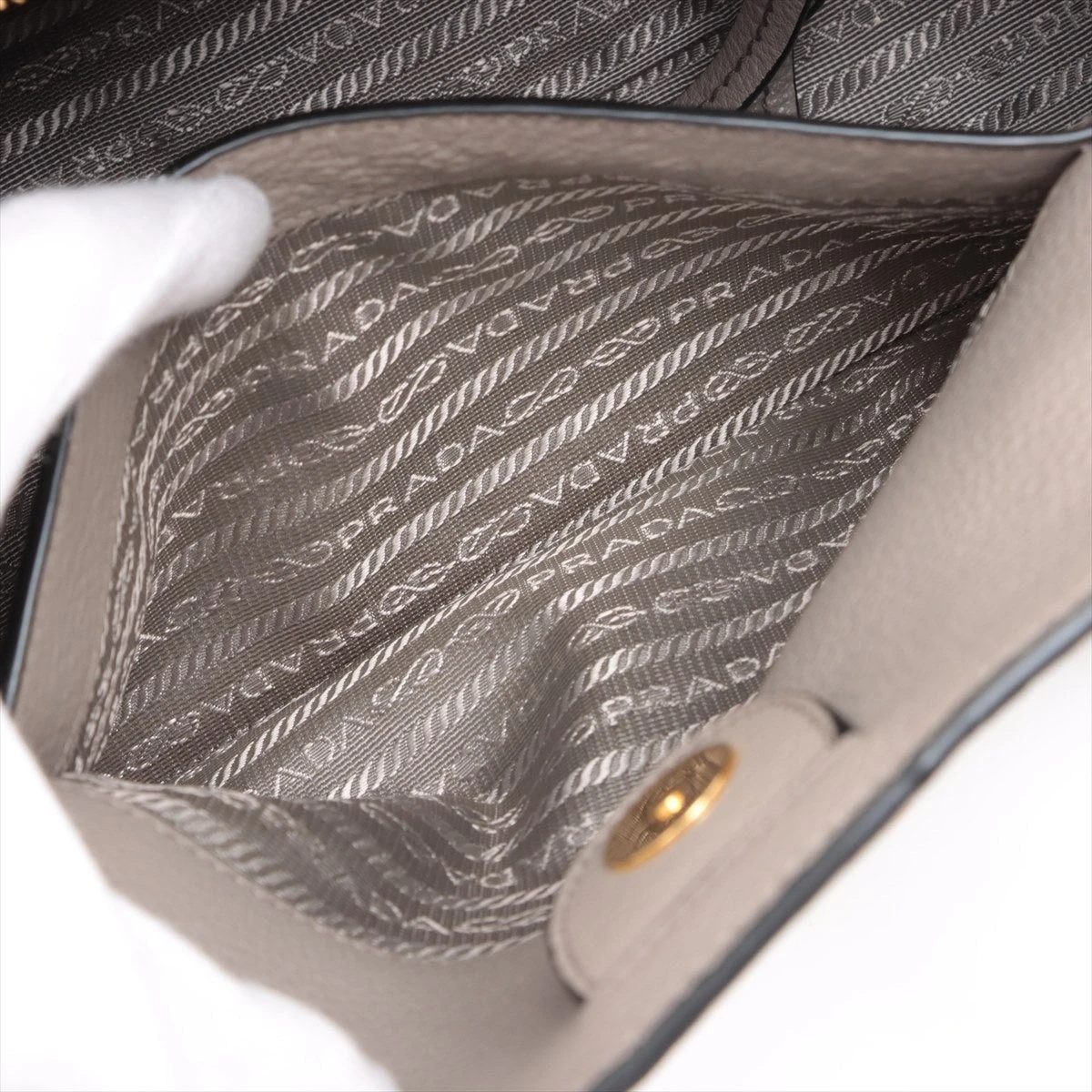 プラダ　バック　トートバッグ　ヴィッテロフェニックス　1BG044 2way プラダ ヴィッテロフェニックス レザー ハンドバッグ グレー