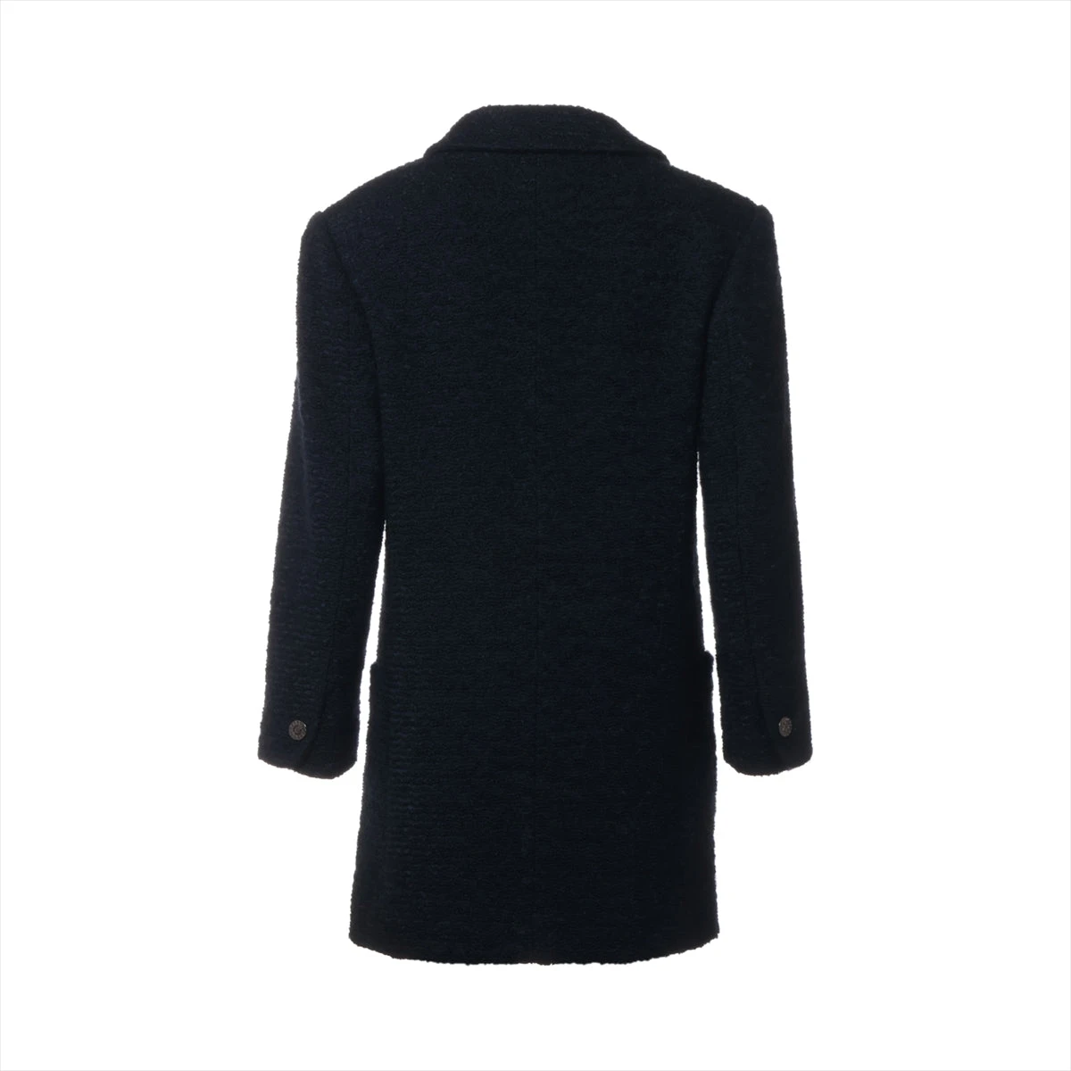シャネル ココボタン 97A ウール×モヘヤ コート 36 レディース