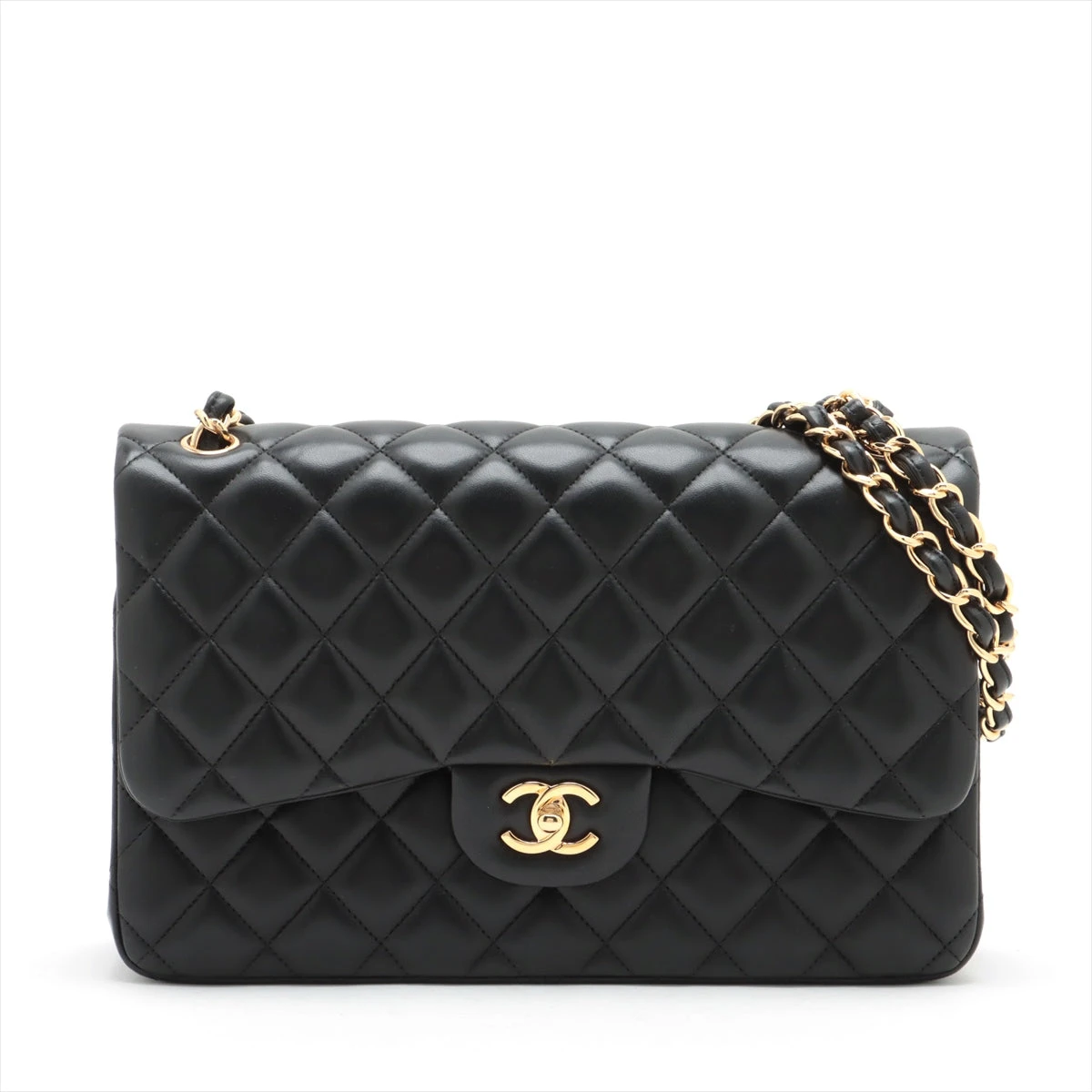 CHANEL マトラッセ ゴールド金具 ラムスキン Wフラップ シャネル マトラッセ ラムスキン シングルフラップ シングル