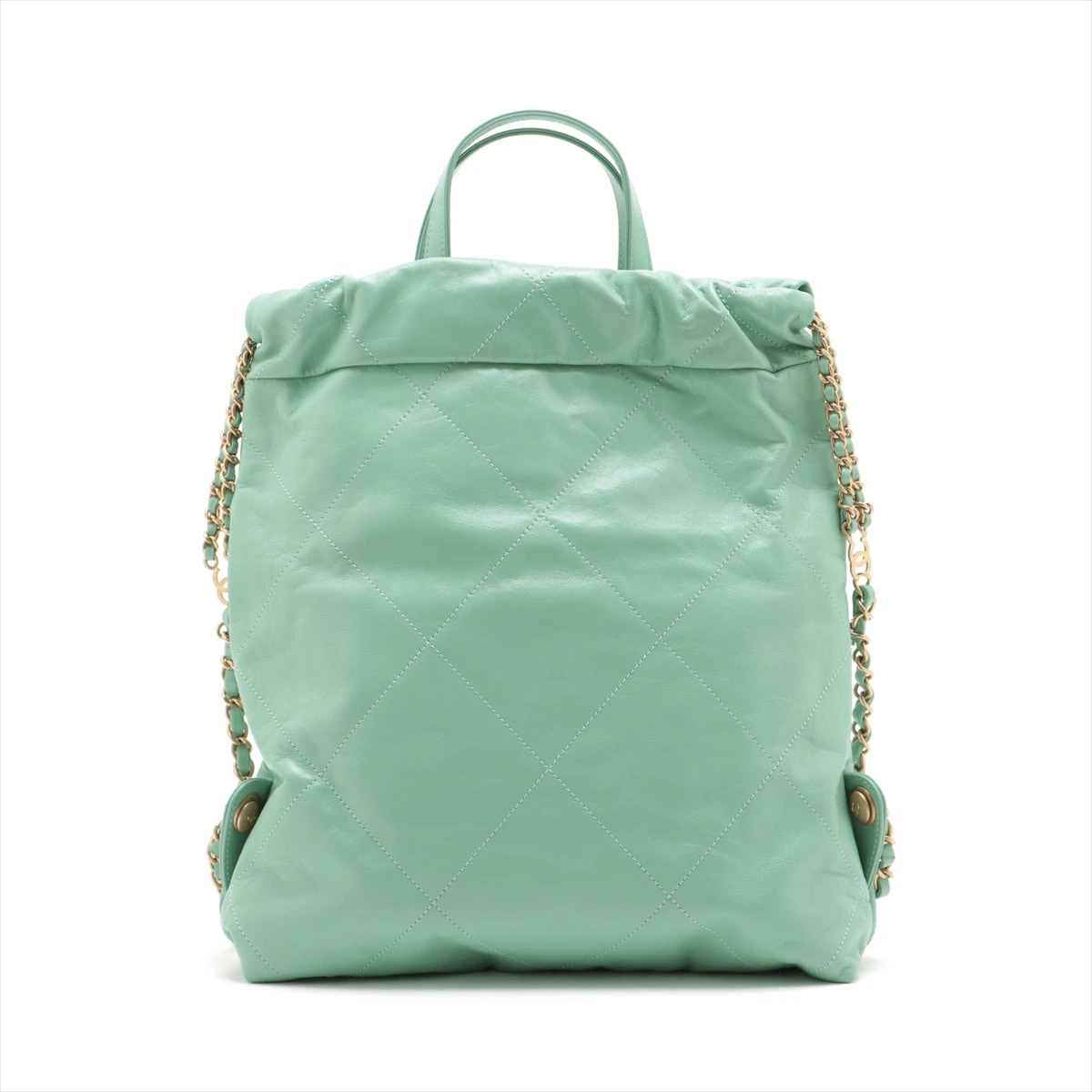VINTAGE シャネル CHANEL22 バックパック グリーン シャネル シャネル22 バックパック シャイニーカーフスキン