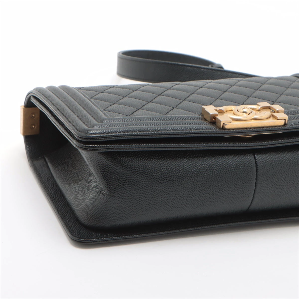 CHANEL キャビアスキン ビジネスバッグ シール&Gカード◎ 黒 3番台 CHANEL キャビアスキン ビジネスバッグ シール&Gカード◎ 黒 3