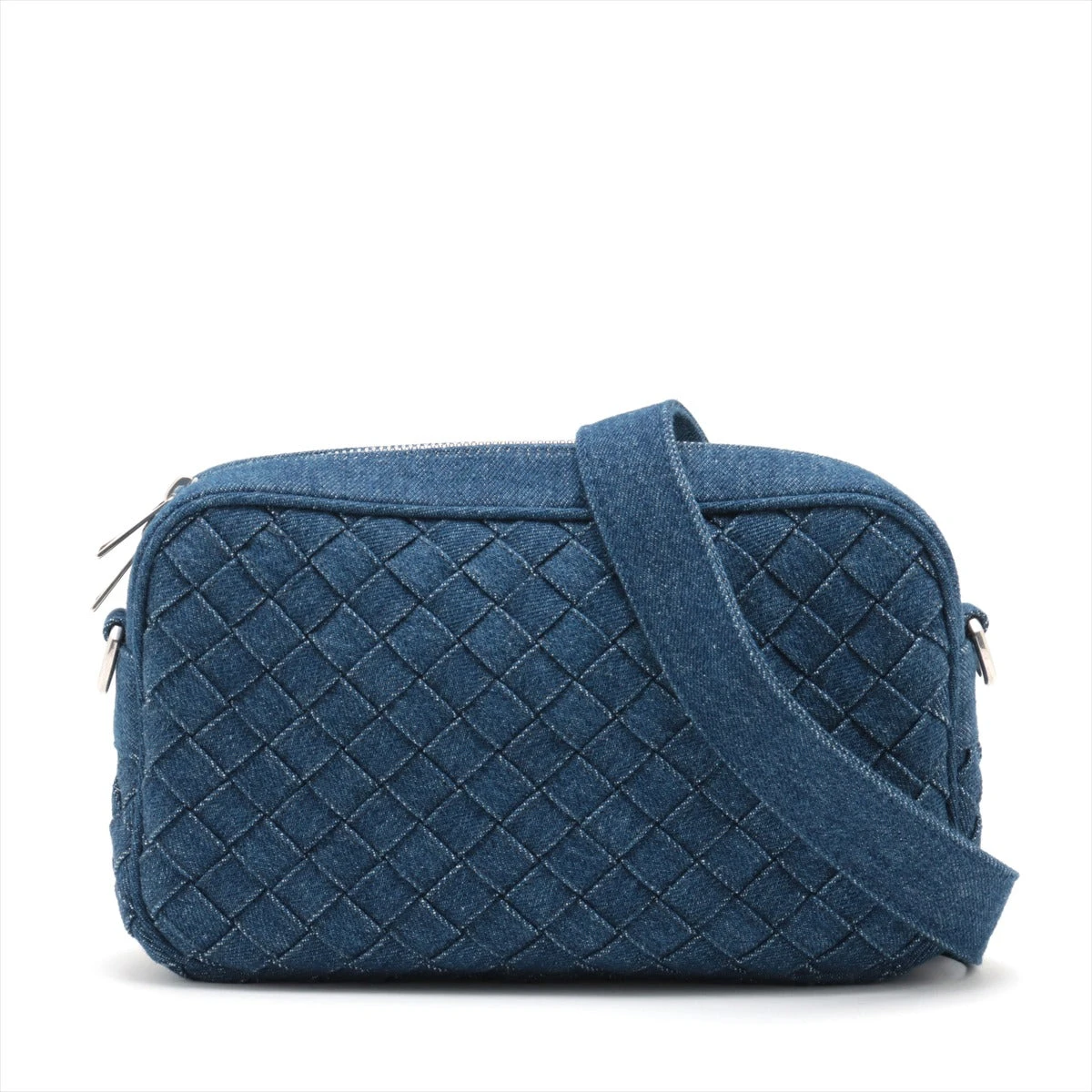 【BOTTEGA VENETA】ミニ サンライズ イントレチャート デニム BOTTEGA VENETA ボッテガヴェネタ ハンドバッグ SUNRISE ミニ