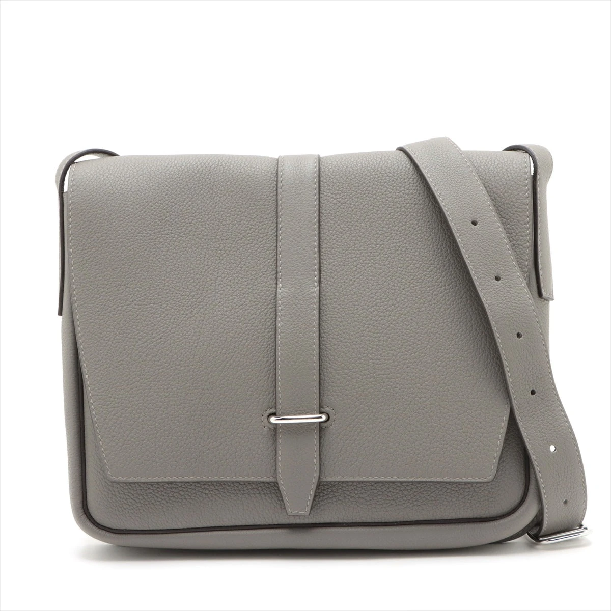 HERMES(エルメス) ショルダーバッグ美品  スティーブライト エタン シルバー金具 エルメス スティーブ ライト ジュニア トゴ エタン シルバー金具 B