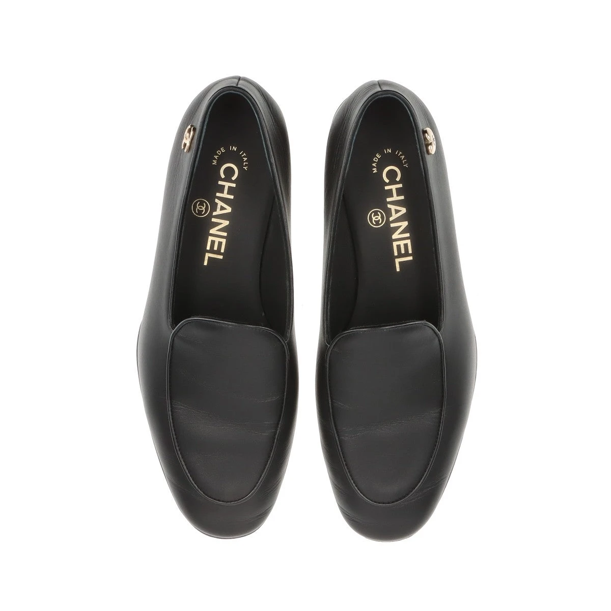 ◆シャネル/CHANEL ココマーク スエード ローファー 36 ブラック シャネル ココマーク 24S レザー ローファー EU36 レディース