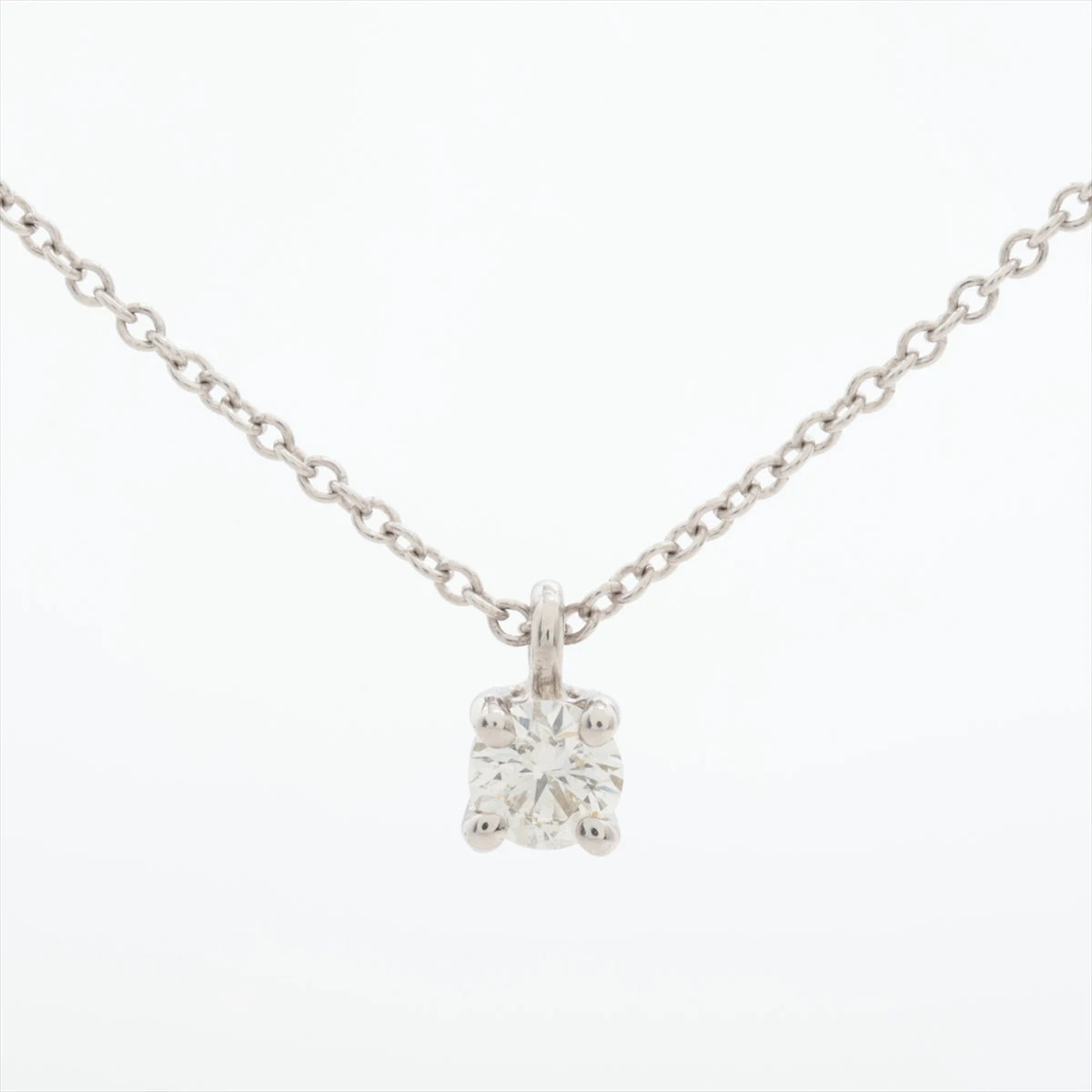 【美品】ティファニーソリティアpt950 ダイヤ0.27 SV1 TIFFANY&Co. ティファニー ソリティアスタッド ダイヤモンド