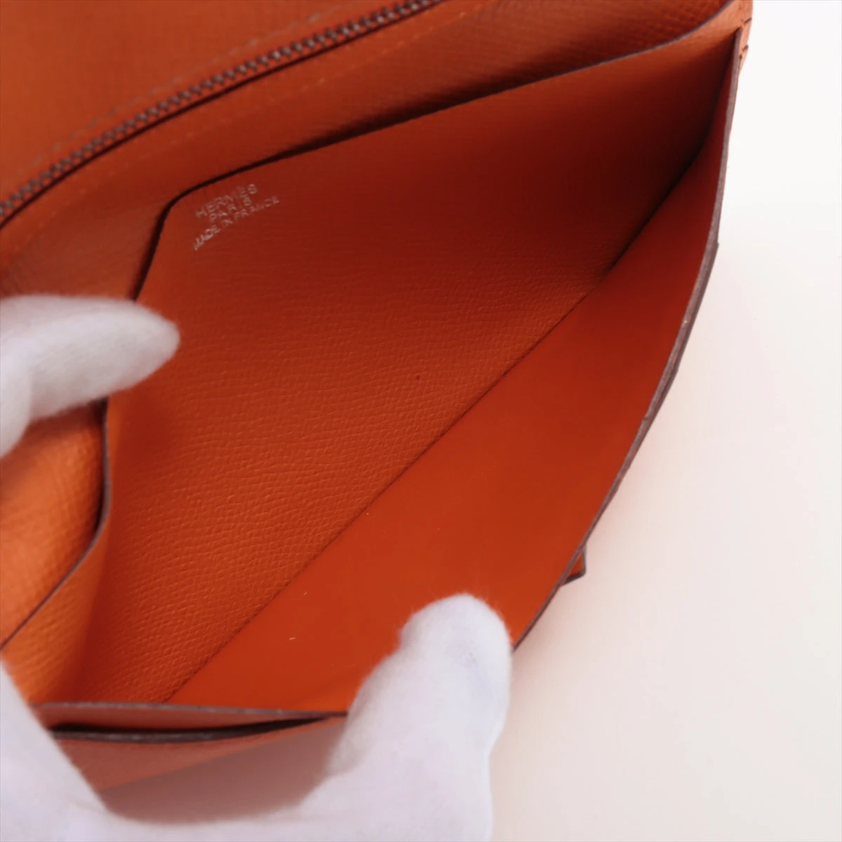 エルメス ベアン スフレ オレンジ ヴォーエプソン 長財布 シルバー金具 エルメス ベアンスフレ オレンジ ヴォ―エプソン☆ (HERMES/長