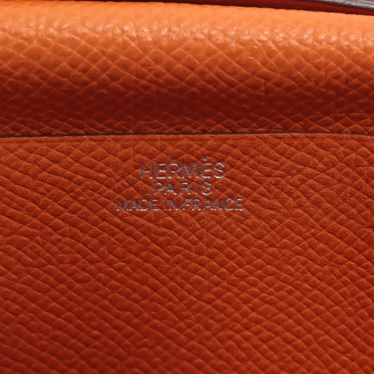 エルメス ベアン スフレ オレンジ ヴォーエプソン 長財布 シルバー金具 エルメス(HERMES) ベアンスフレ 二つ折り長財布 R刻印 ヴォー