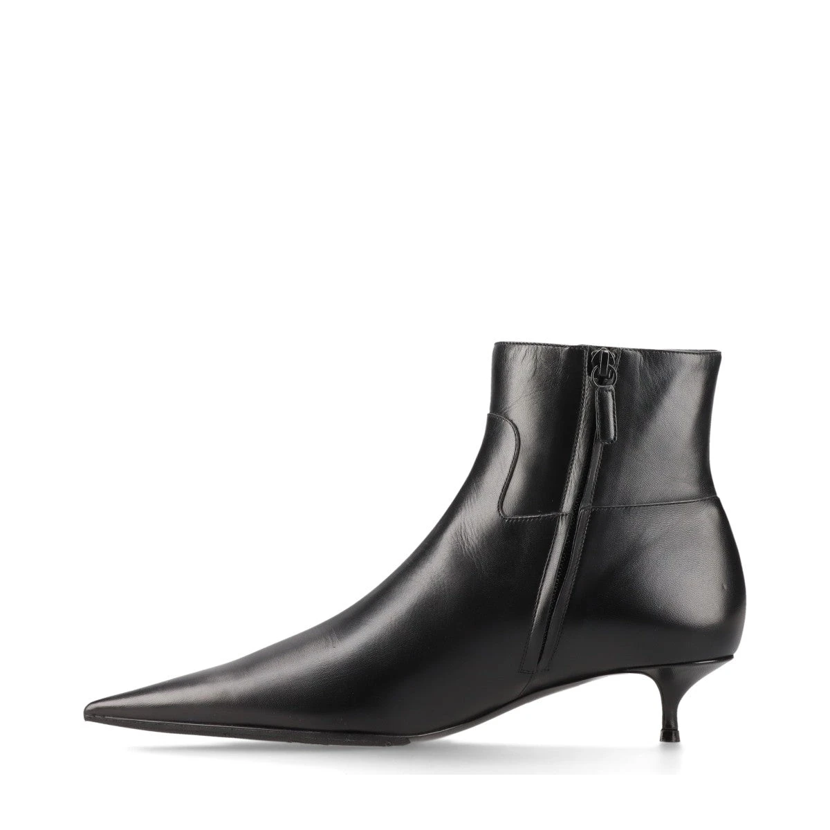 関税送料込み【BALENCIAGA】レザー ショートブーツ バレンシアガ レザー ショートブーツ 40 レディース ブラック