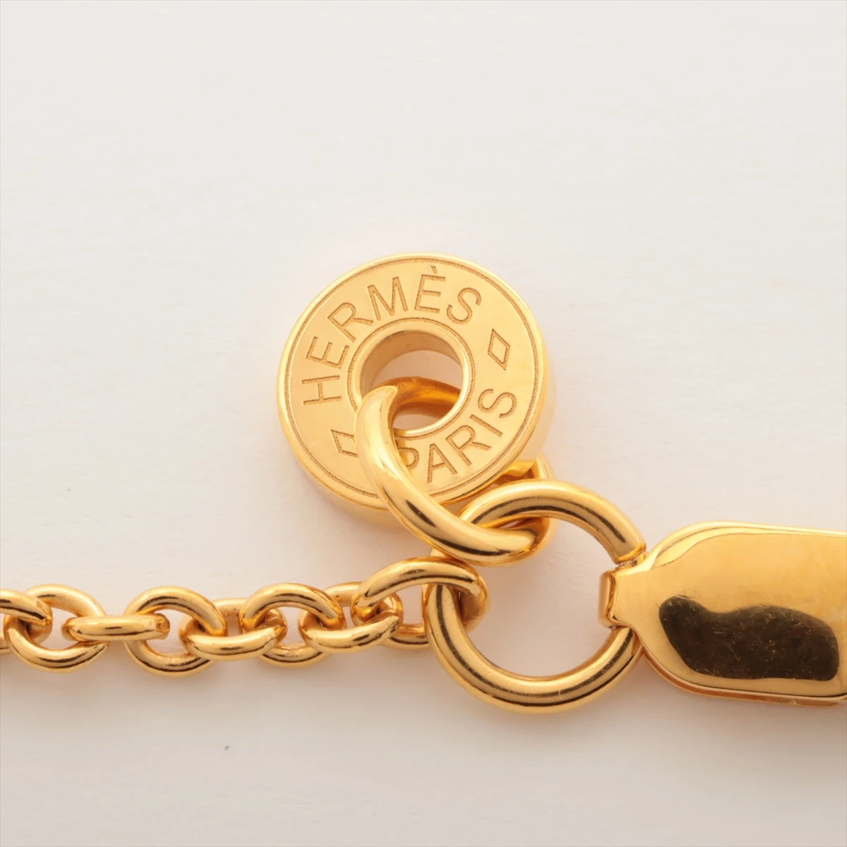 エルメス コルH ネックレス GP×レザー ピンク×ゴールド AP091295｜中古 