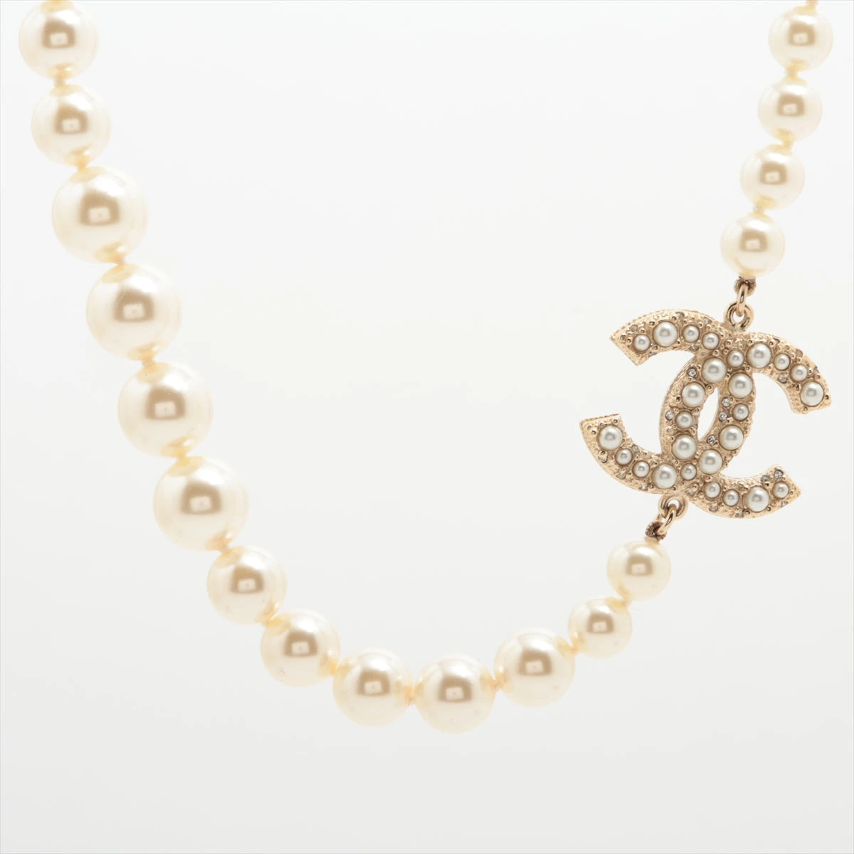 銀座本店購入CHANEL パール装飾 ロゴ ネックレス シャネル CHANEL シャネル B17K フェイクパール ココマーク