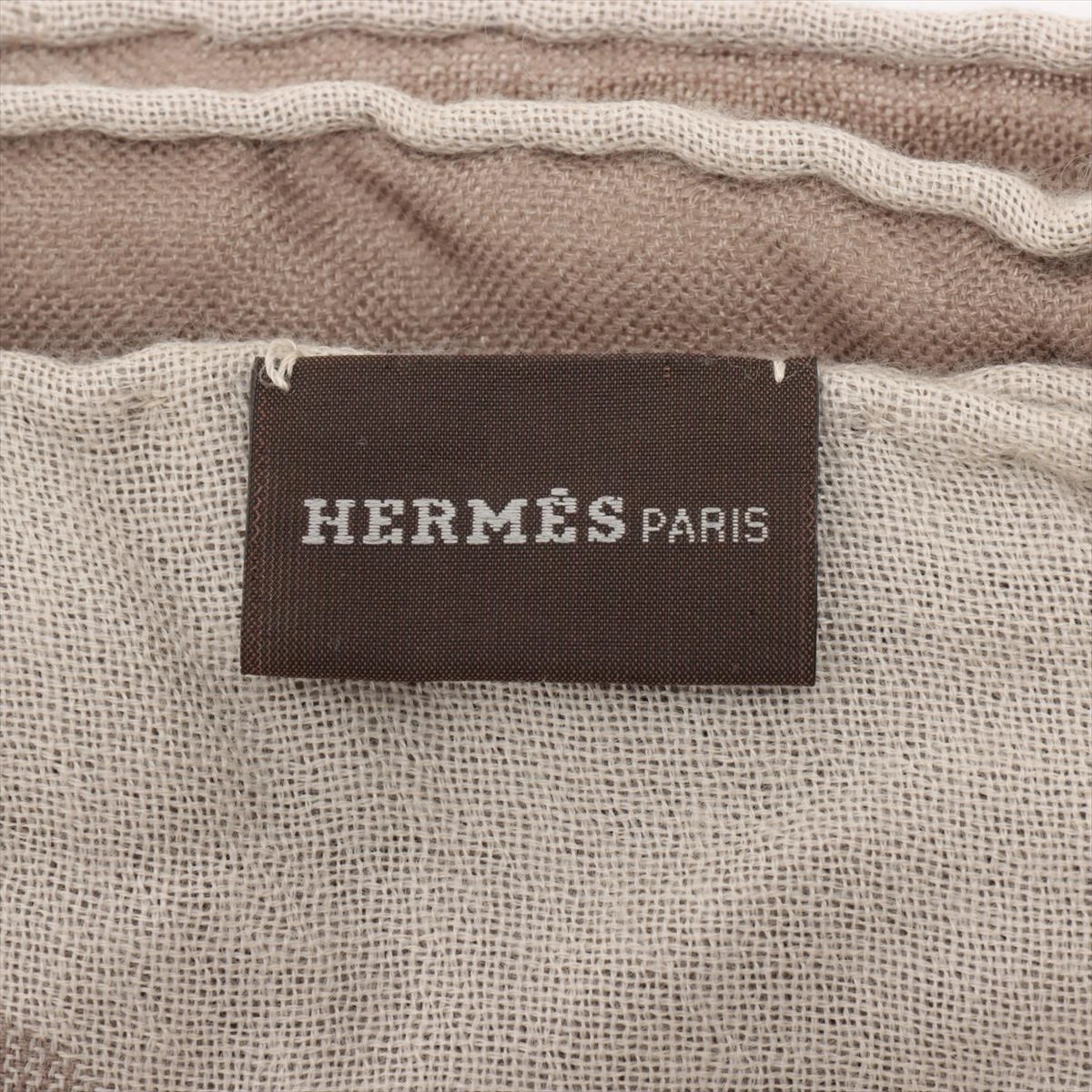 HERMES エルメス シルク シェーヌダンクル ストール ベージュ レディース HERMES エルメス シルク シェーヌダンクル ストール ベージュ