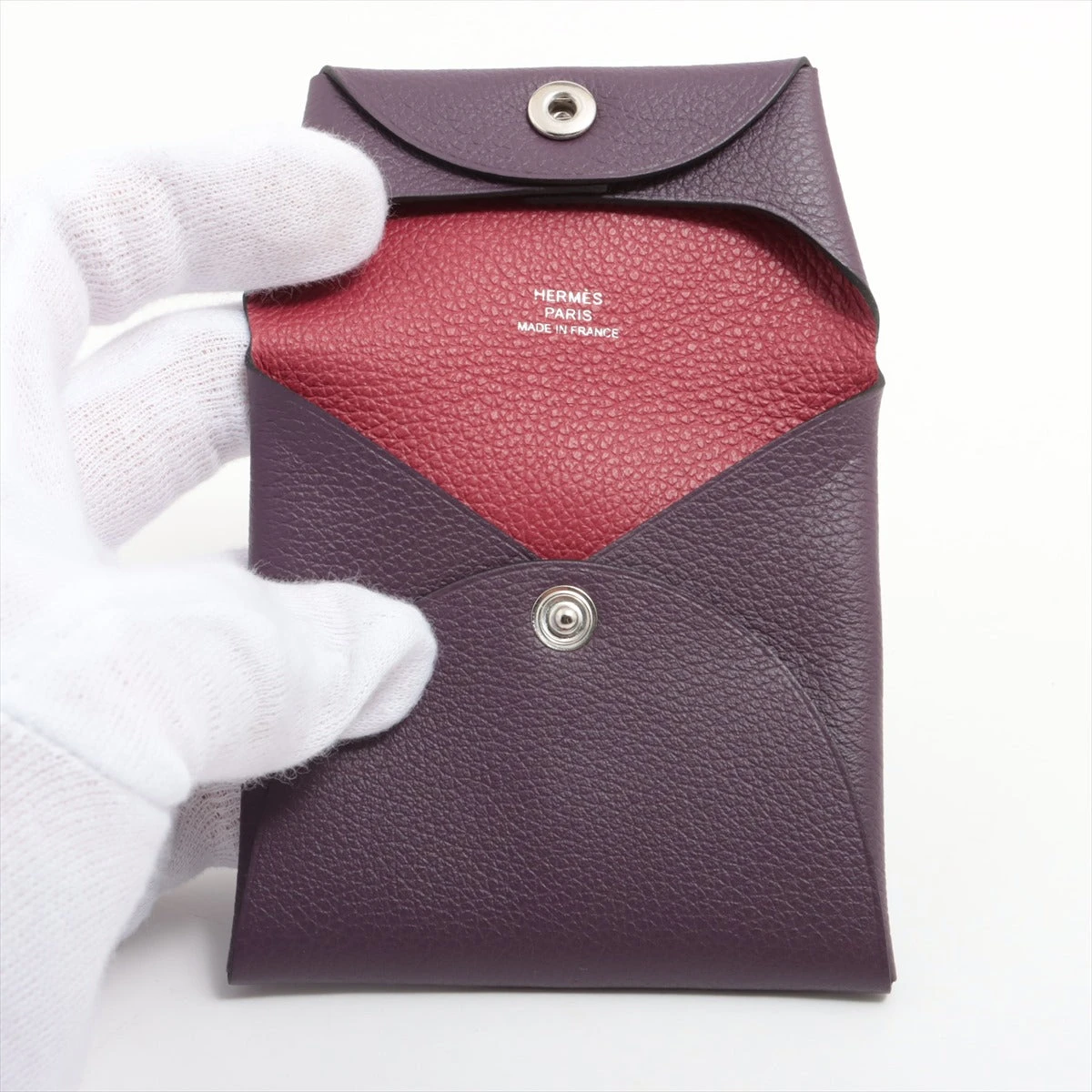 エルメスコインケース バスティア パープル HERMES - HERMES(エルメス) コインケース バスティア ローズ