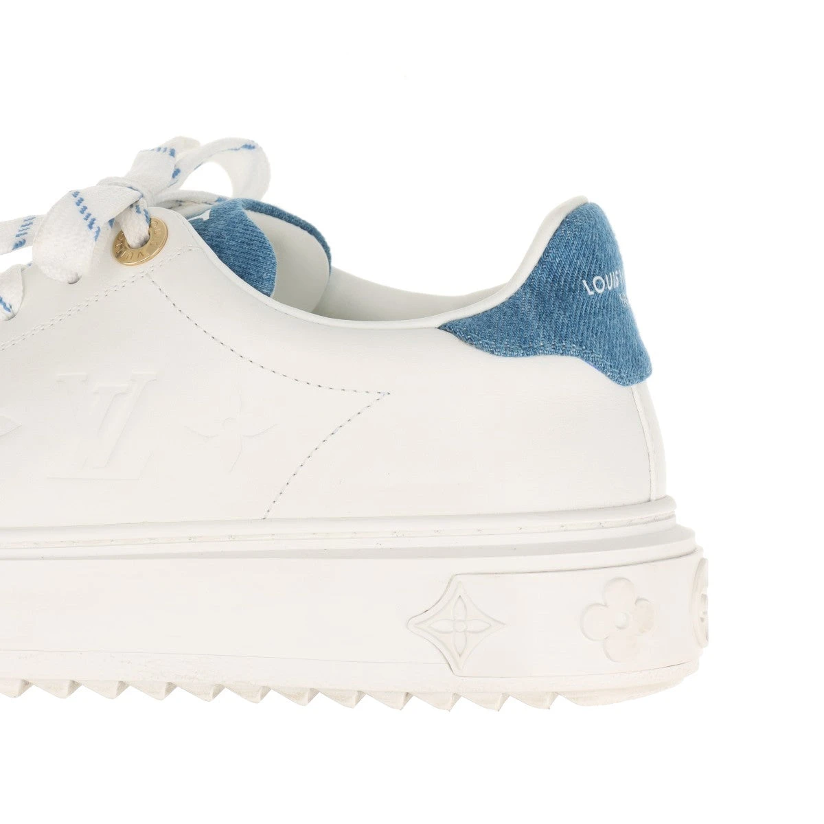 ヴィトン タイムアウトライン 22年 デニム×レザー スニーカー 36