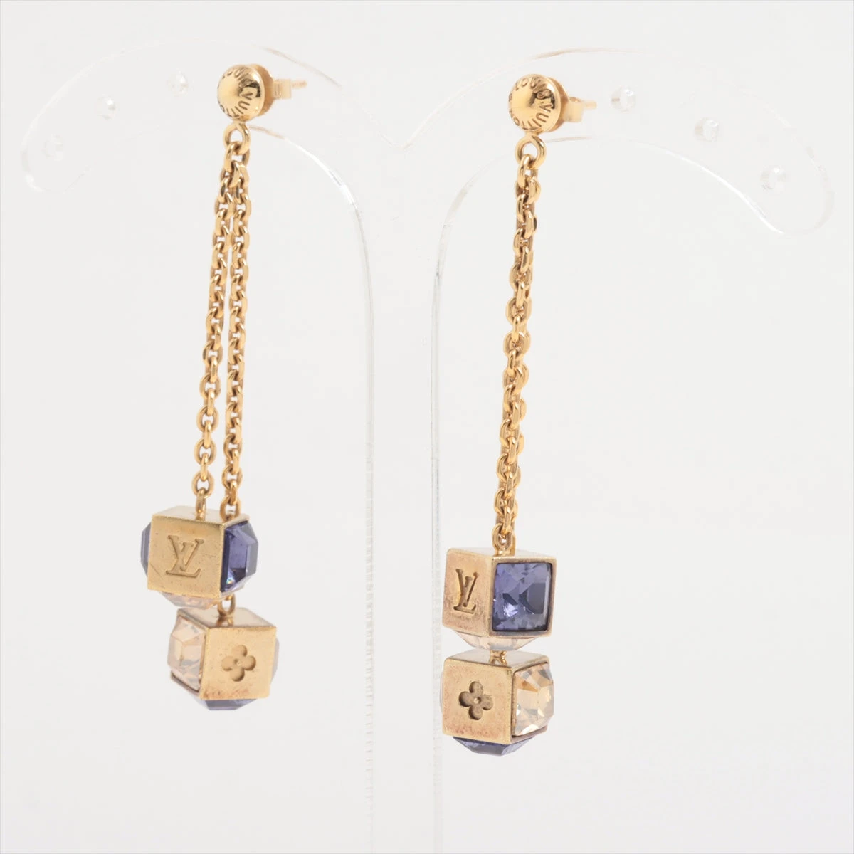 ◆美品★LOUIS VUITTON ブックルドレイユギャンブルピアスM66059 ヴィトン M66059 ブックルドレイユ パンダン ギャンブル OB0184