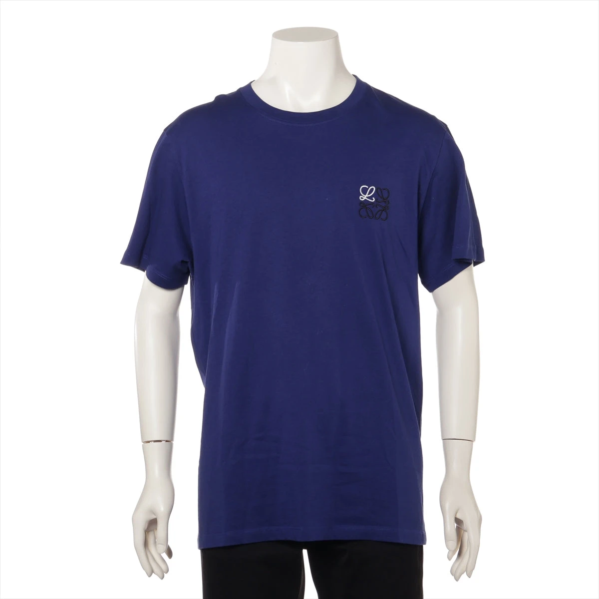 ロエベ アナグラム コットン Tシャツ L メンズ ブルー
