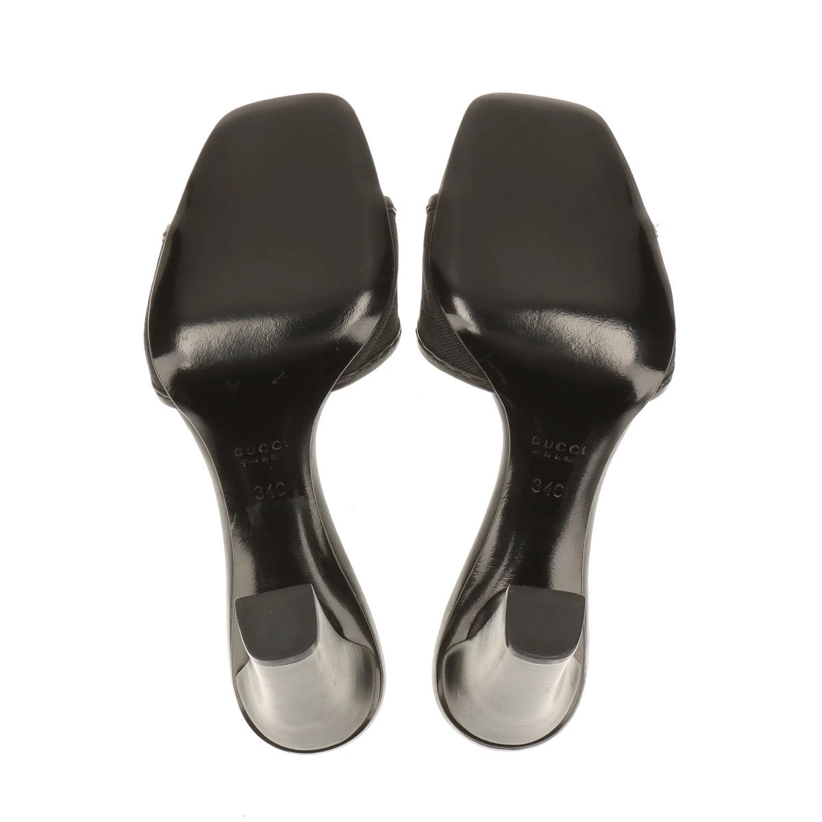 グッチ GGキャンバス キャンバス×レザー サンダル 34C レディース